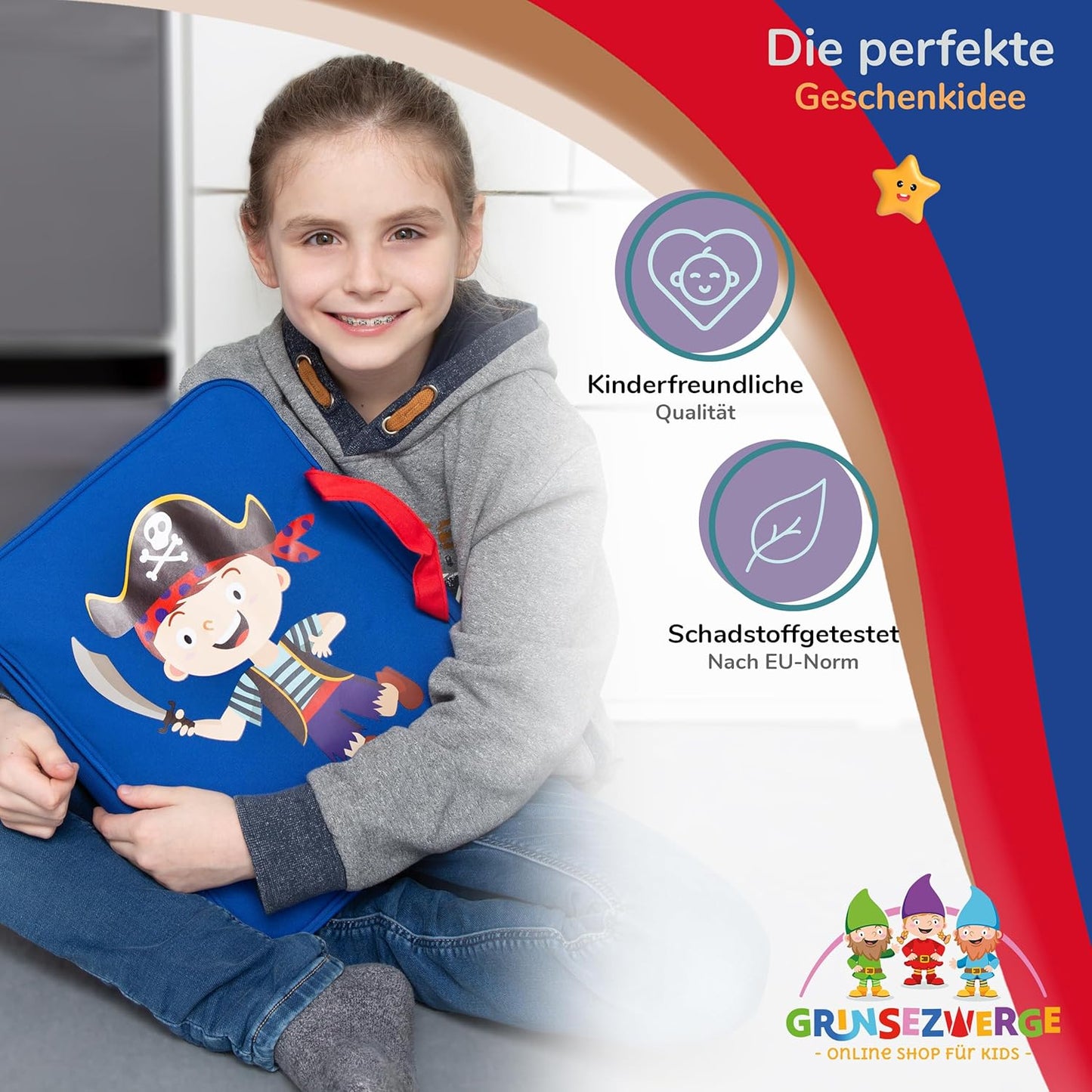 Tasche für Edurino, Tonie & TipToi Zubehör, Paolo Pirat (Blau)
