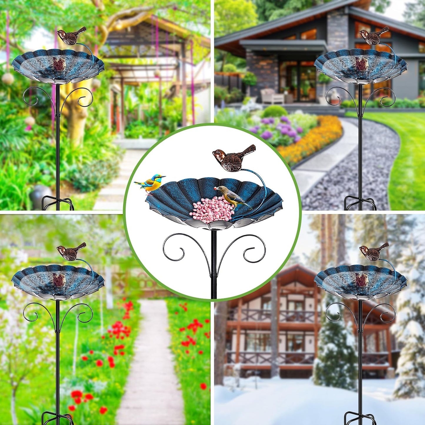 2-in-1 Vogeltränke & Futterstation, frostsicher