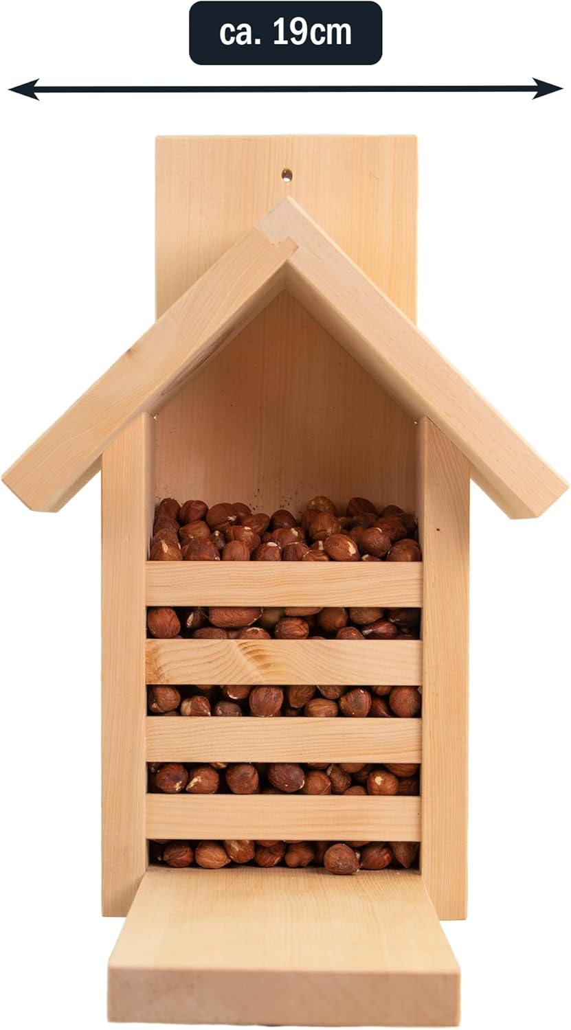 Eichhörnchen-Futterhaus aus Zirbenholz