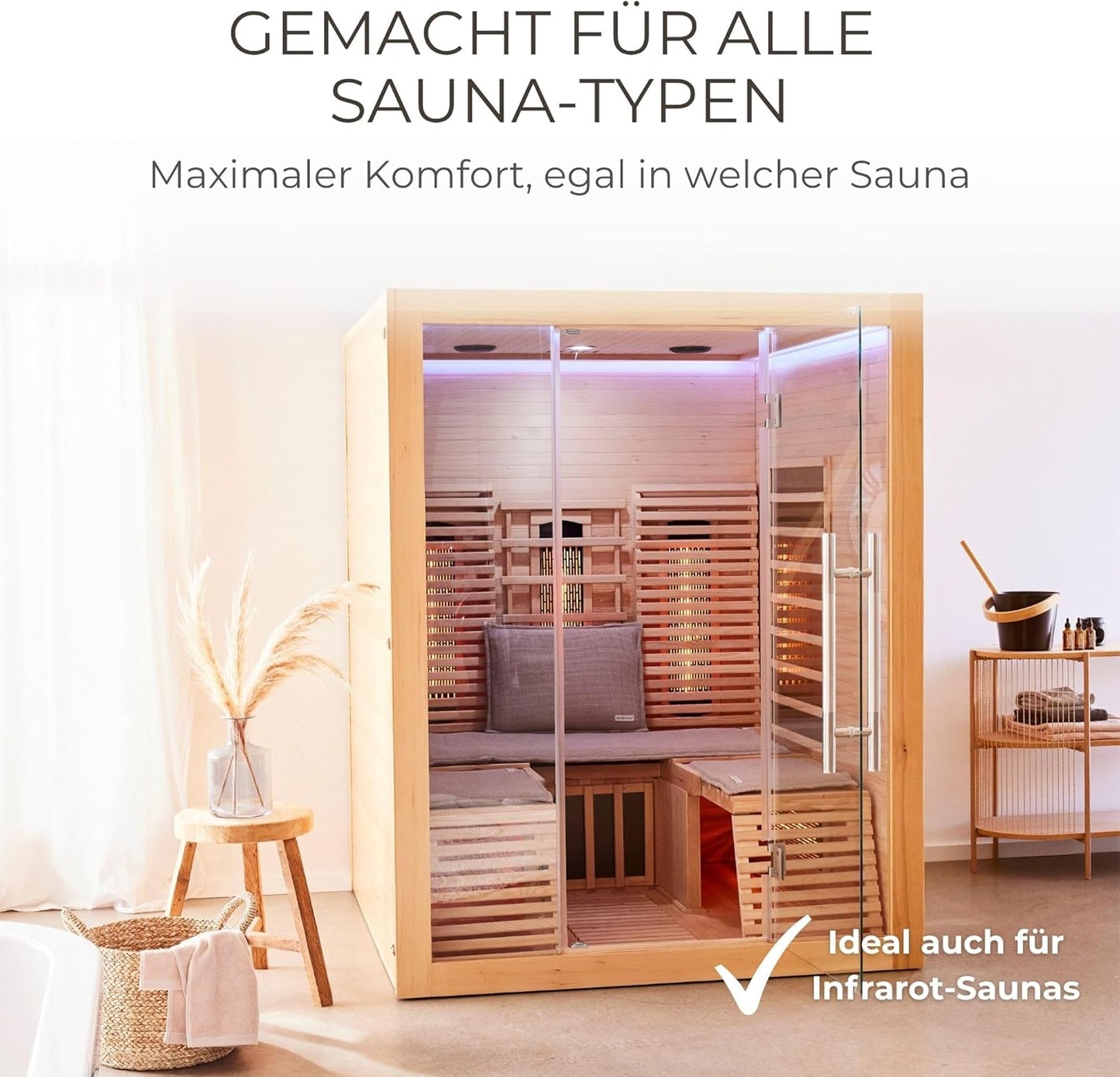Sauna Sitzauflage, Seat (1-Sitzer) Grau