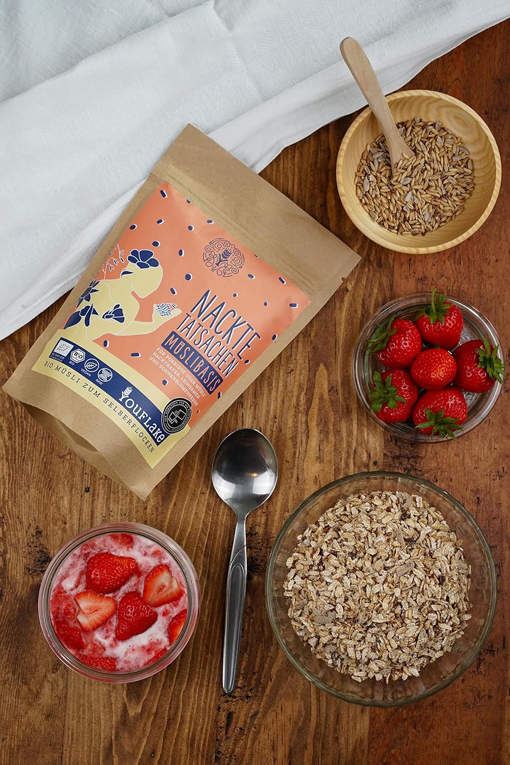 Manuelle Flockenquetsche mit Müsli-Set, Starter-Kit