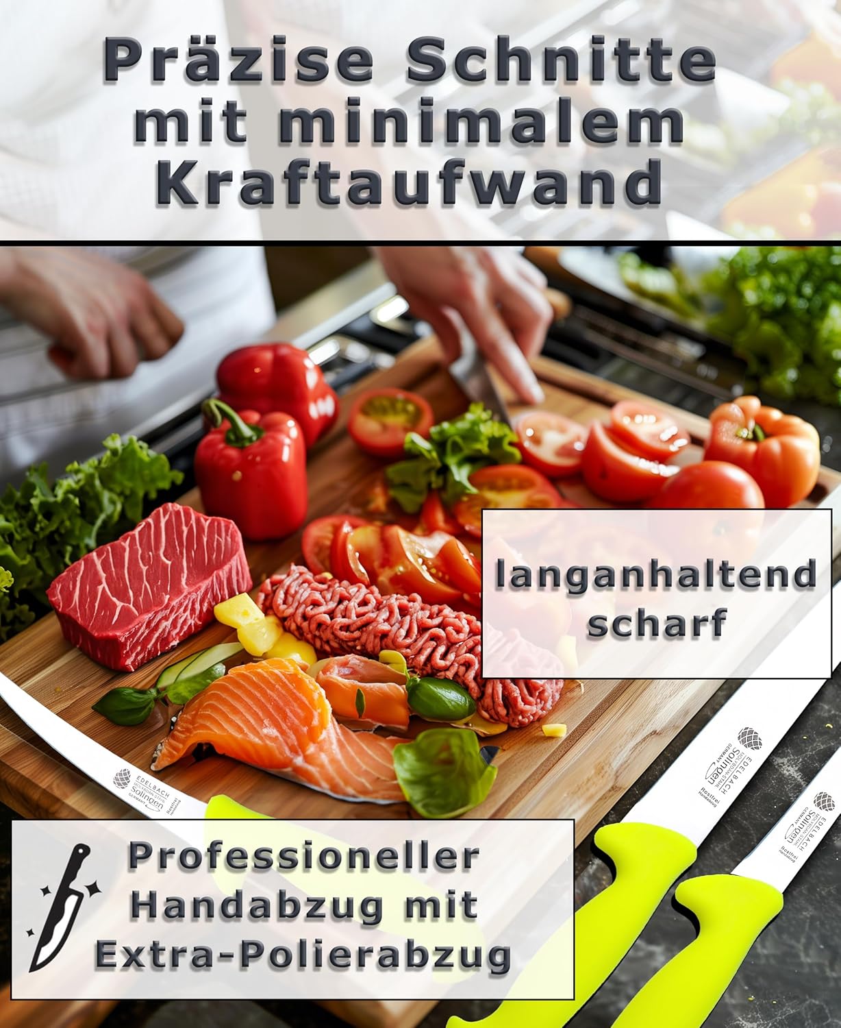 3er-Set Küchenmesser, 3er Profi Messerset