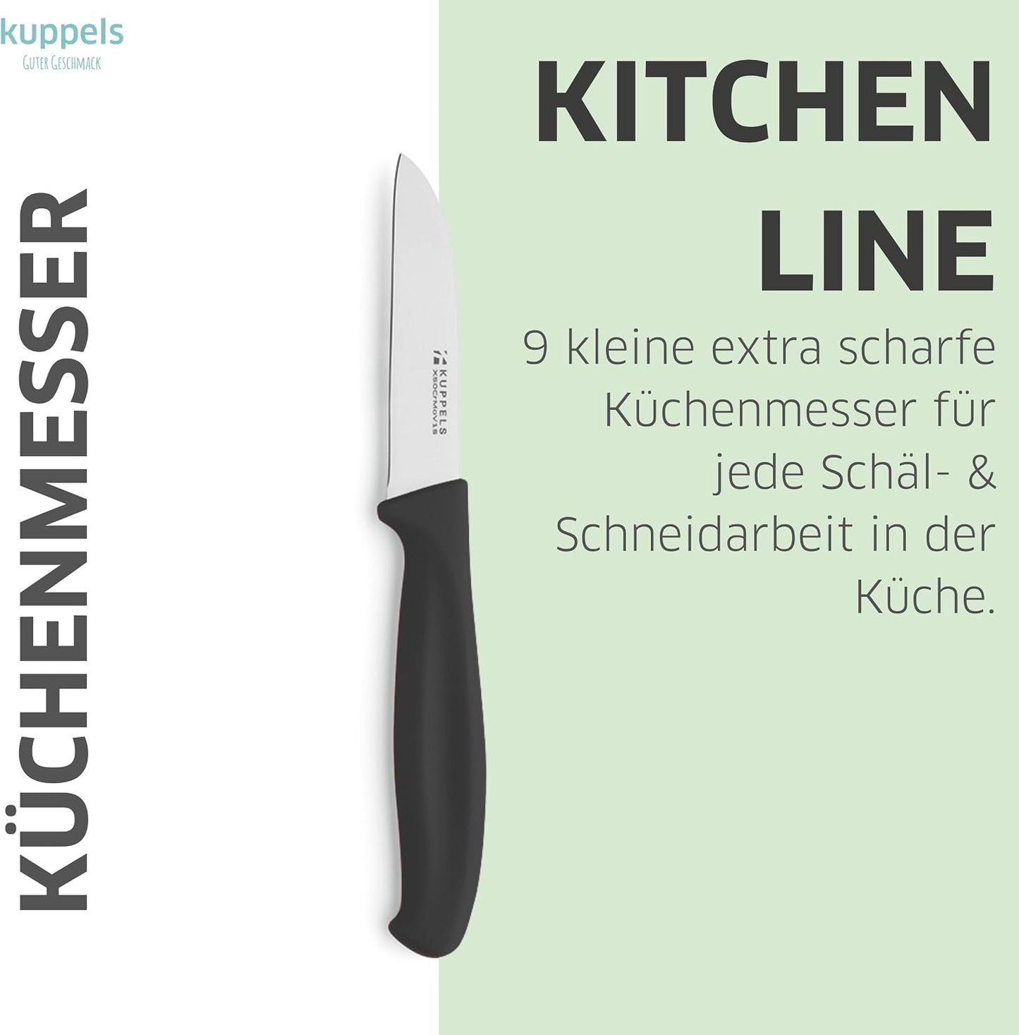 Kitchen Line Küchenmesserset, Schwarz