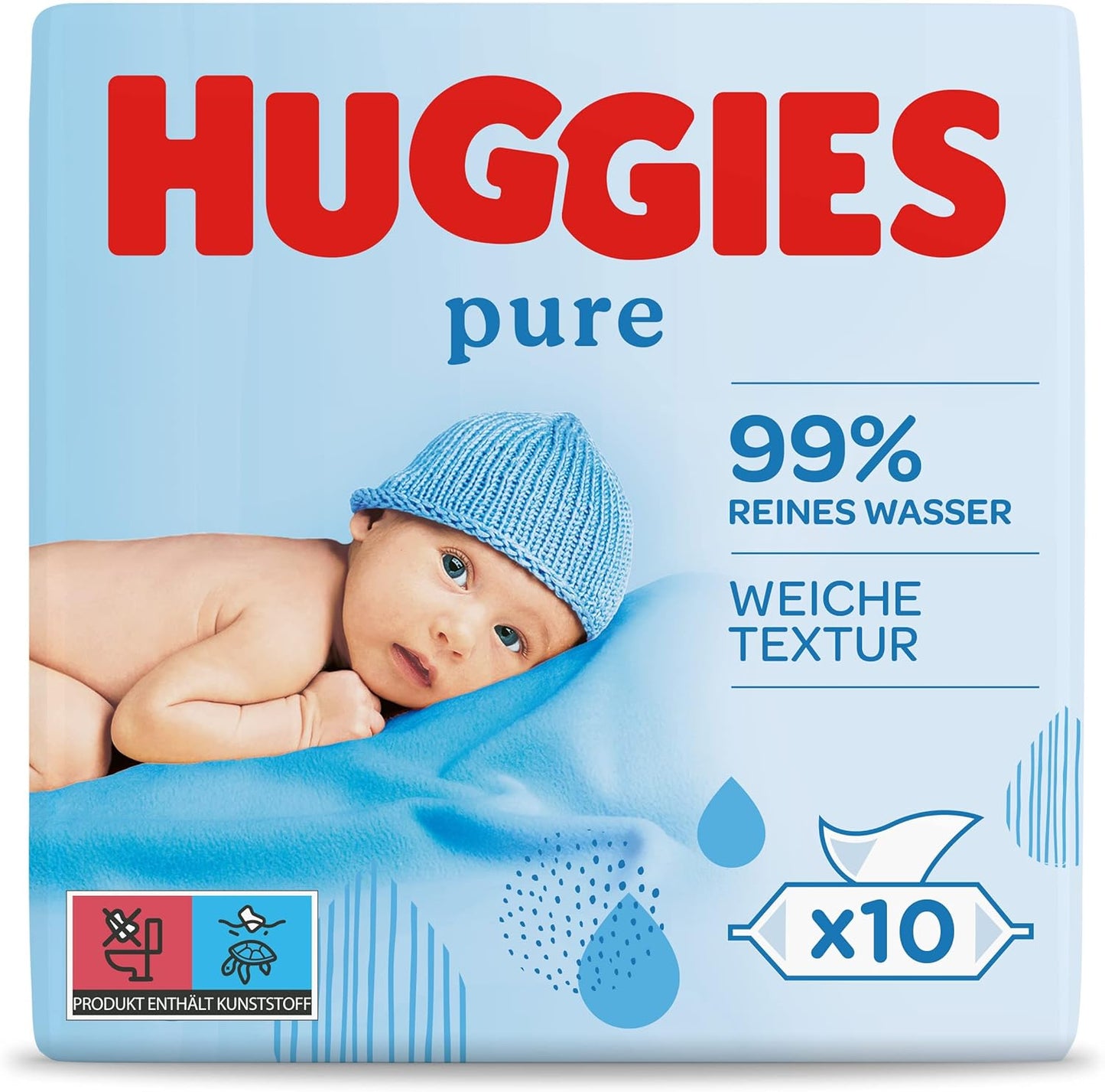 Feuchttücher Pure Baby (10er Pack, 560 Stück), OLD