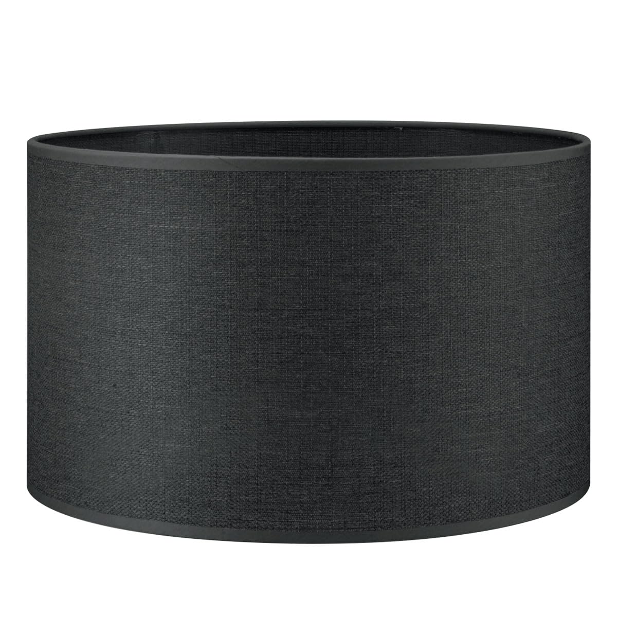 Moderner Zylinder-Lampenschirm 35/21cm, Baumwolle, E27, Anthrazit Schwarz 35cm durchmesser 21cm höhe