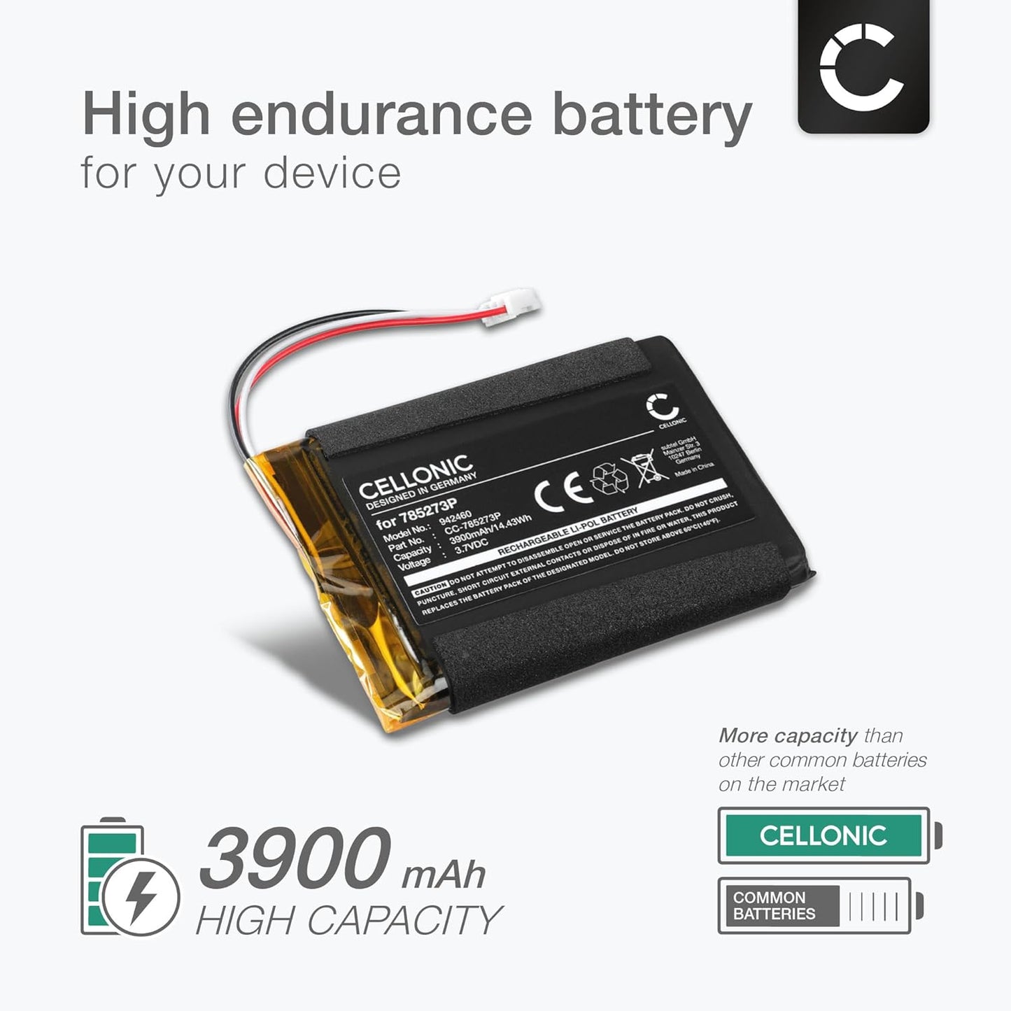 Ersatzakku für Tigerbox Touch, 3900mAh
