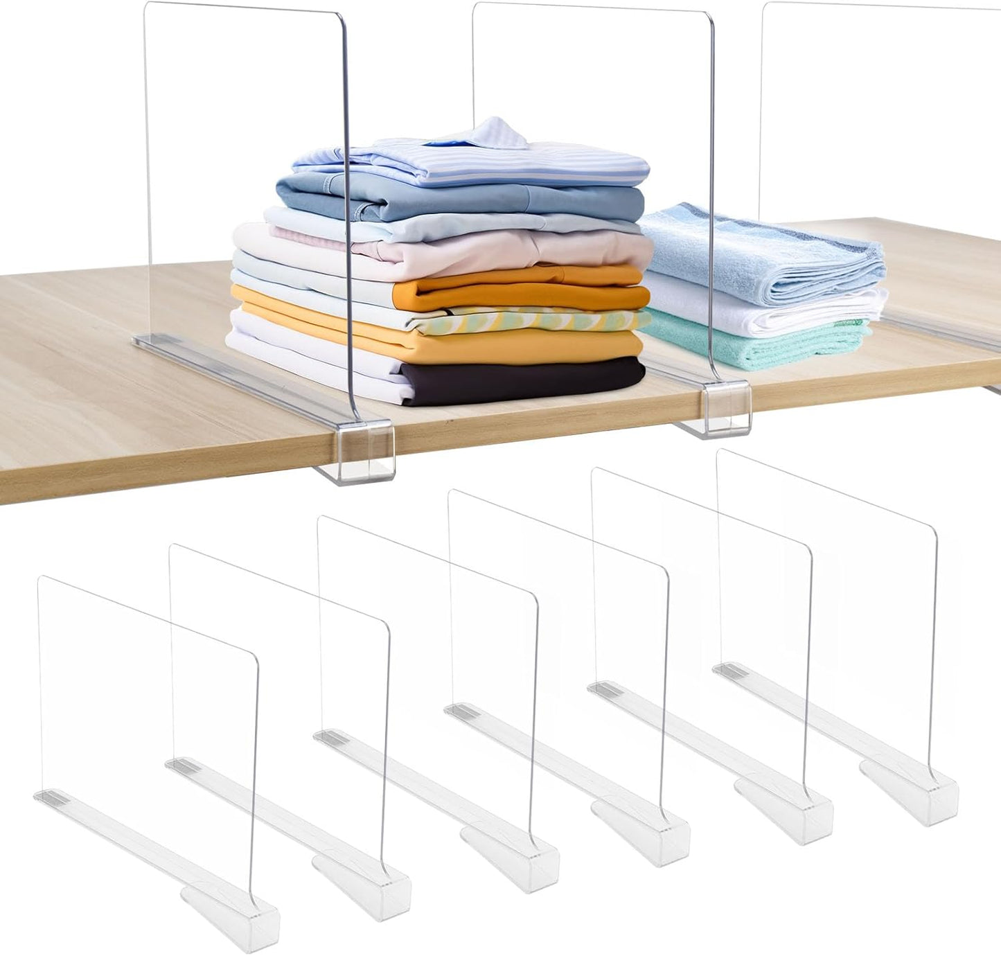 8-teiliges Regaltrenner-Set für Kleiderschränke, 8 Stück