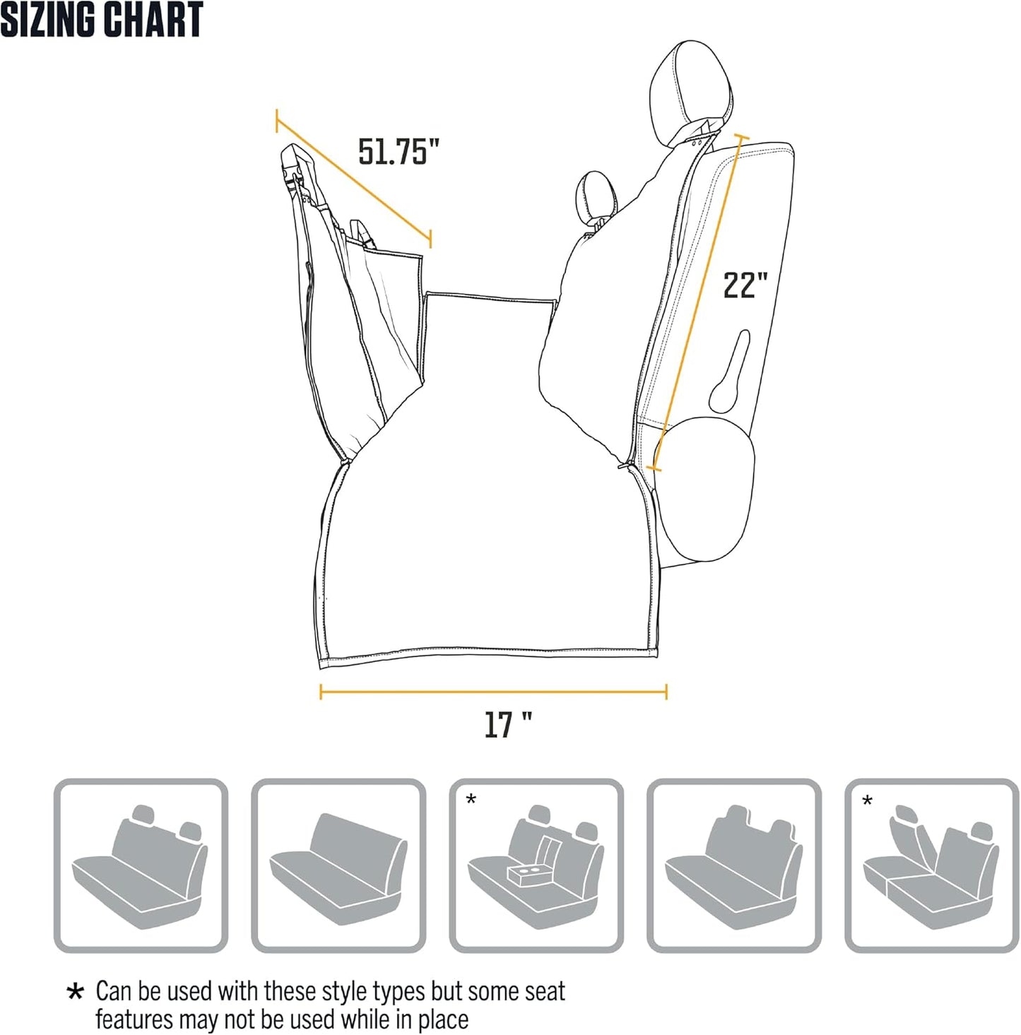 Autoschondecke/Hängematte für Haustiere, robust Carhartt Braun
