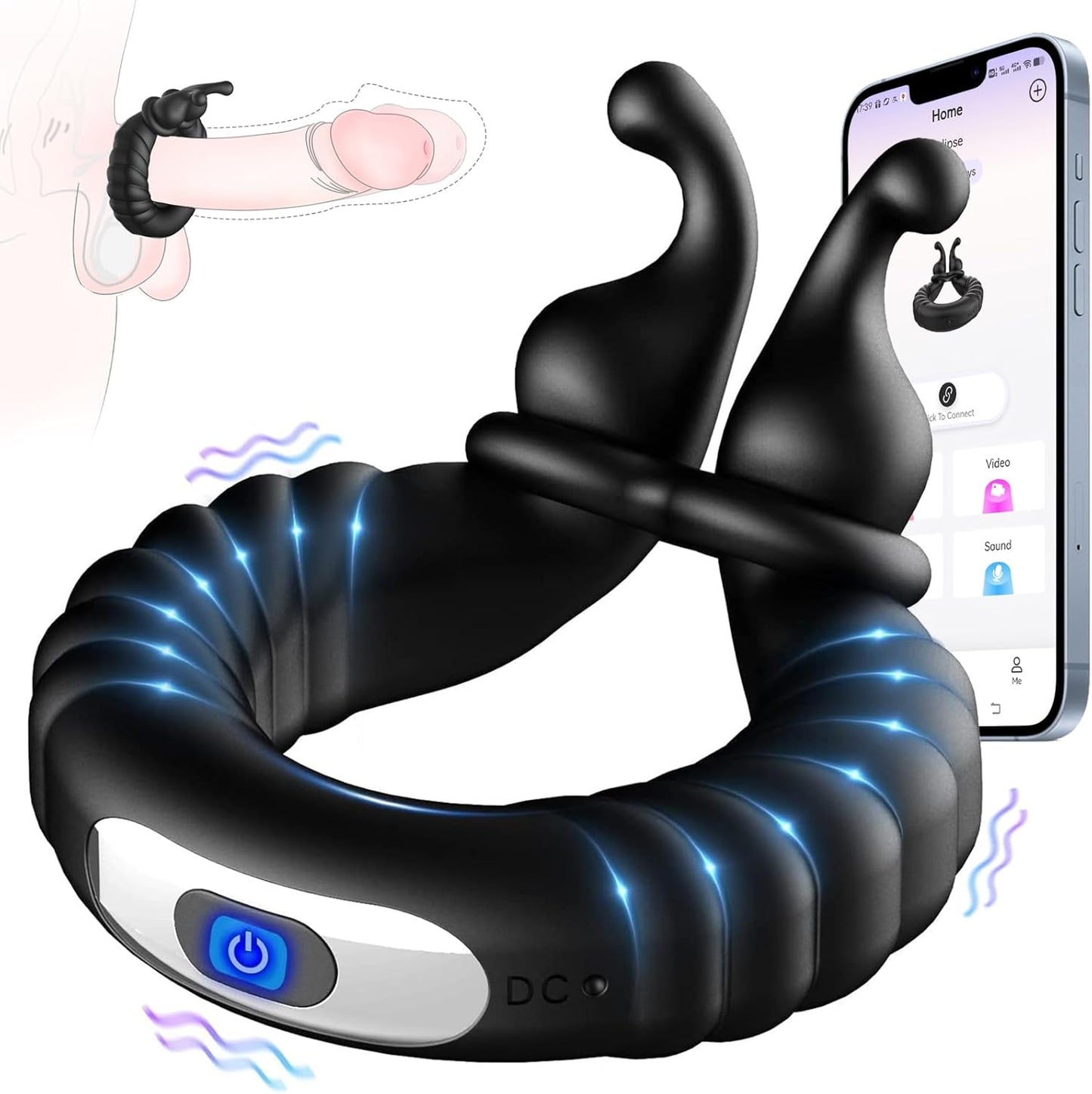 Penisring-Vibrator mit 10 Vibrationsmodi