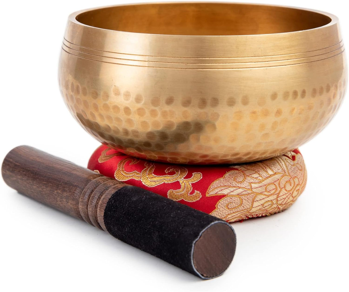 Tibetische Klangschalen Set für Meditation & Yoga, Gold – 5 Zoll