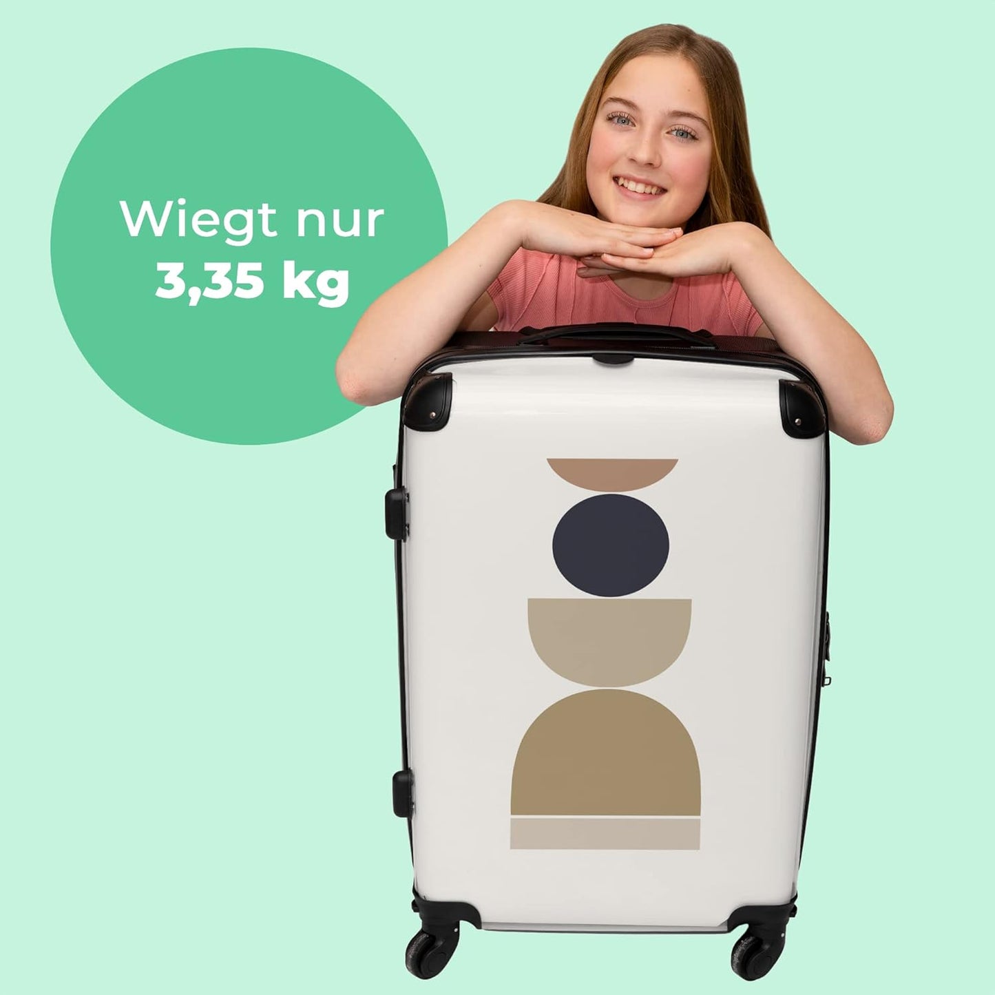 Grosser Trolley-Reisekoffer mit 4 Rollen (90L)
