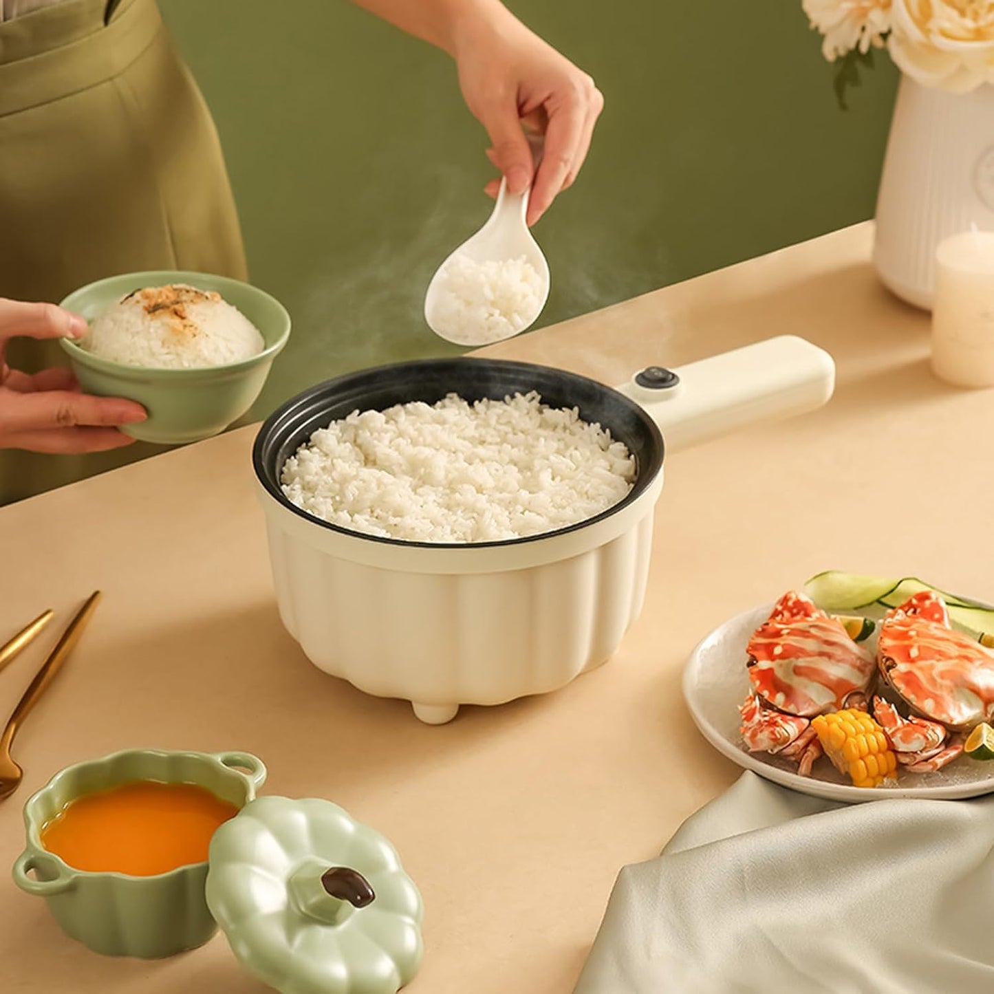 Elektrischer Hot Pot Multikocher mit Dampfgarer