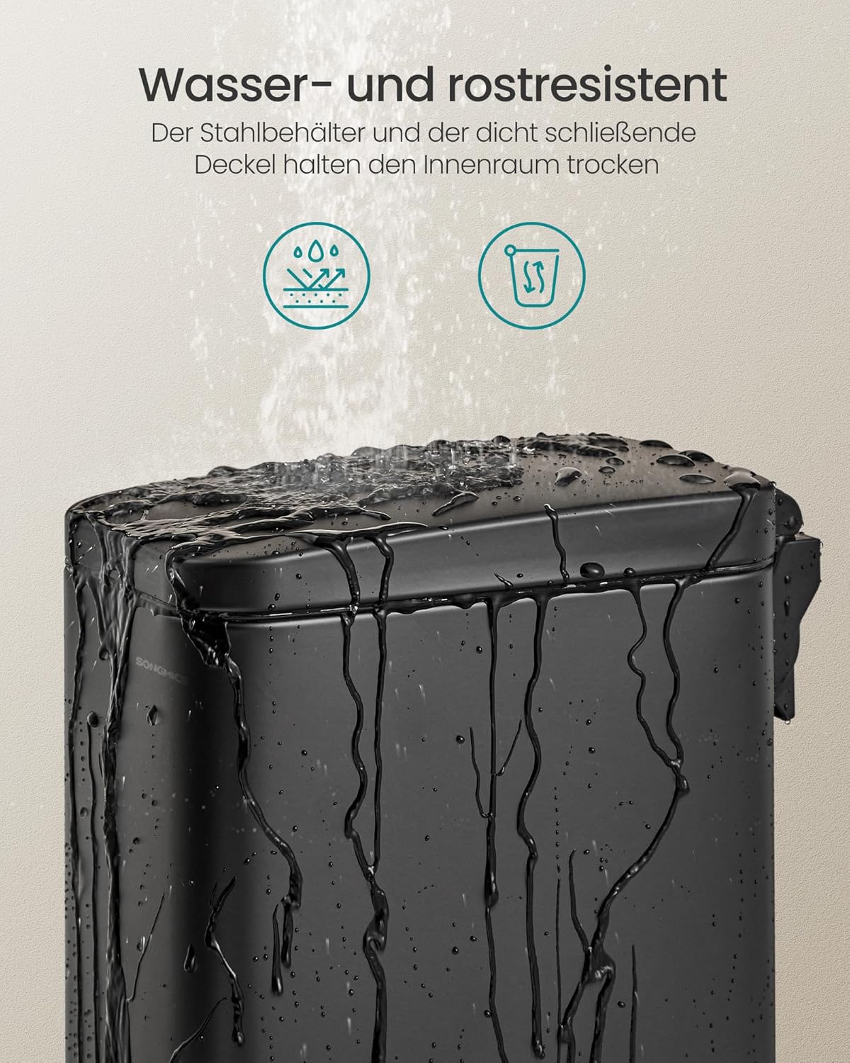 Kosmetikeimer, schwarz 10 L
