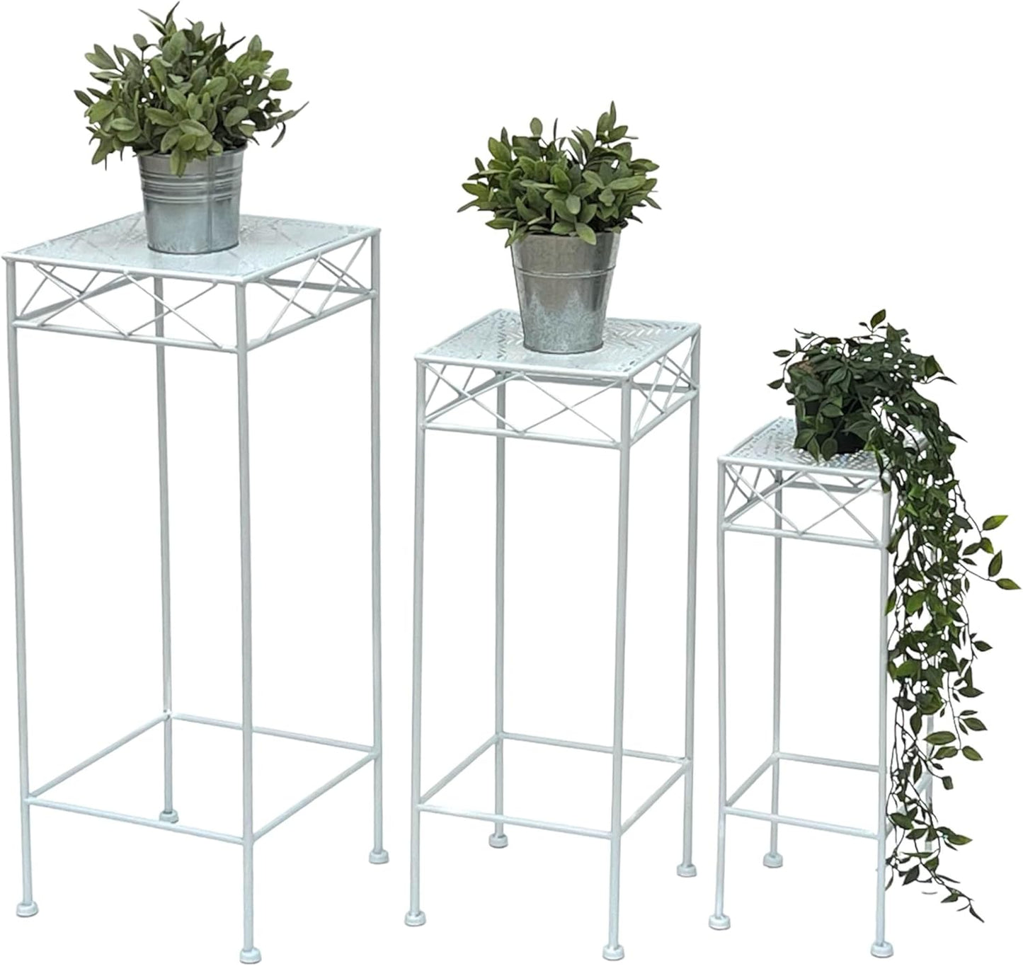 3er-Set Metall-Blumenständer