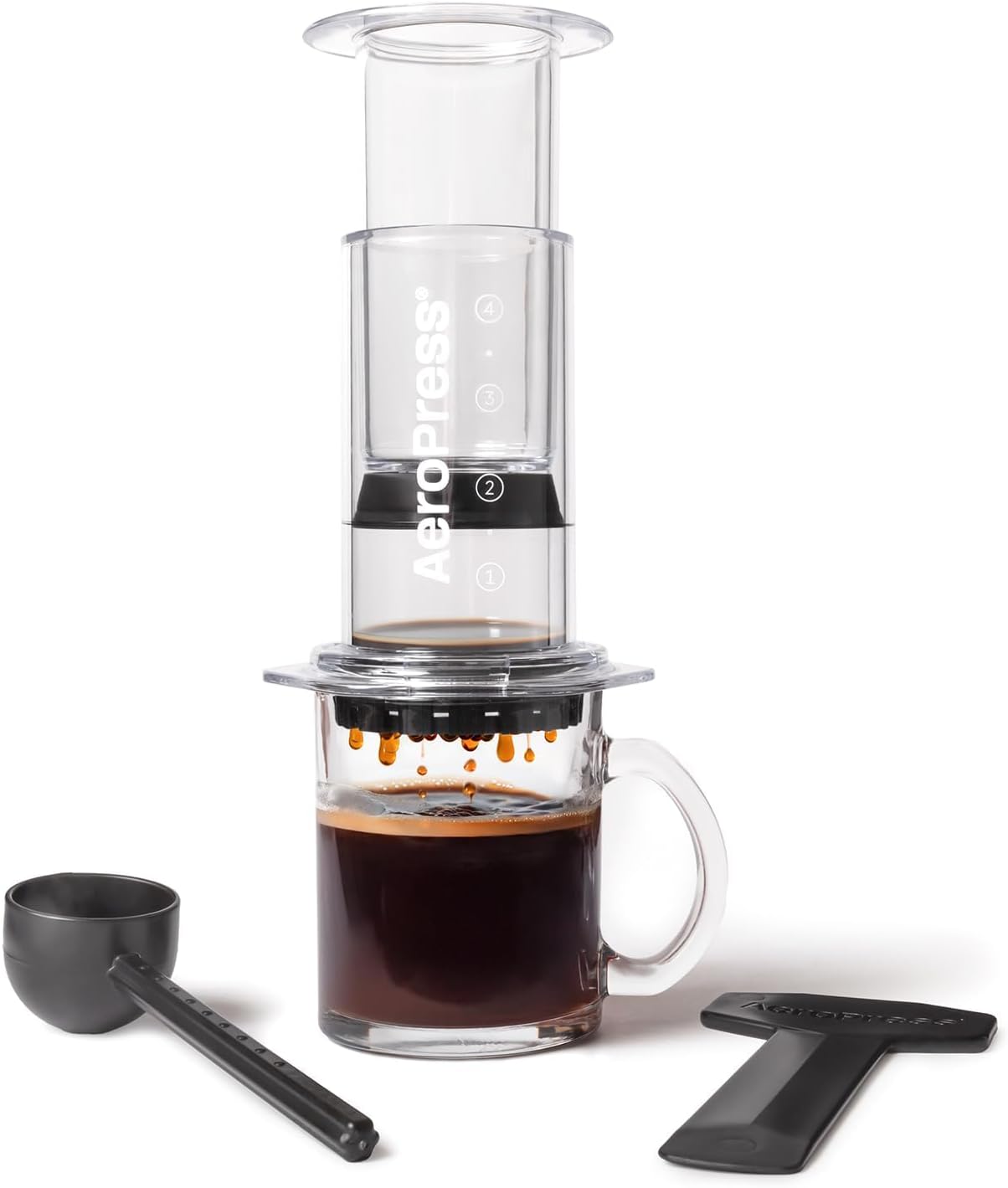 Clear Kaffeepresse – 3-in-1, Transparent Standard