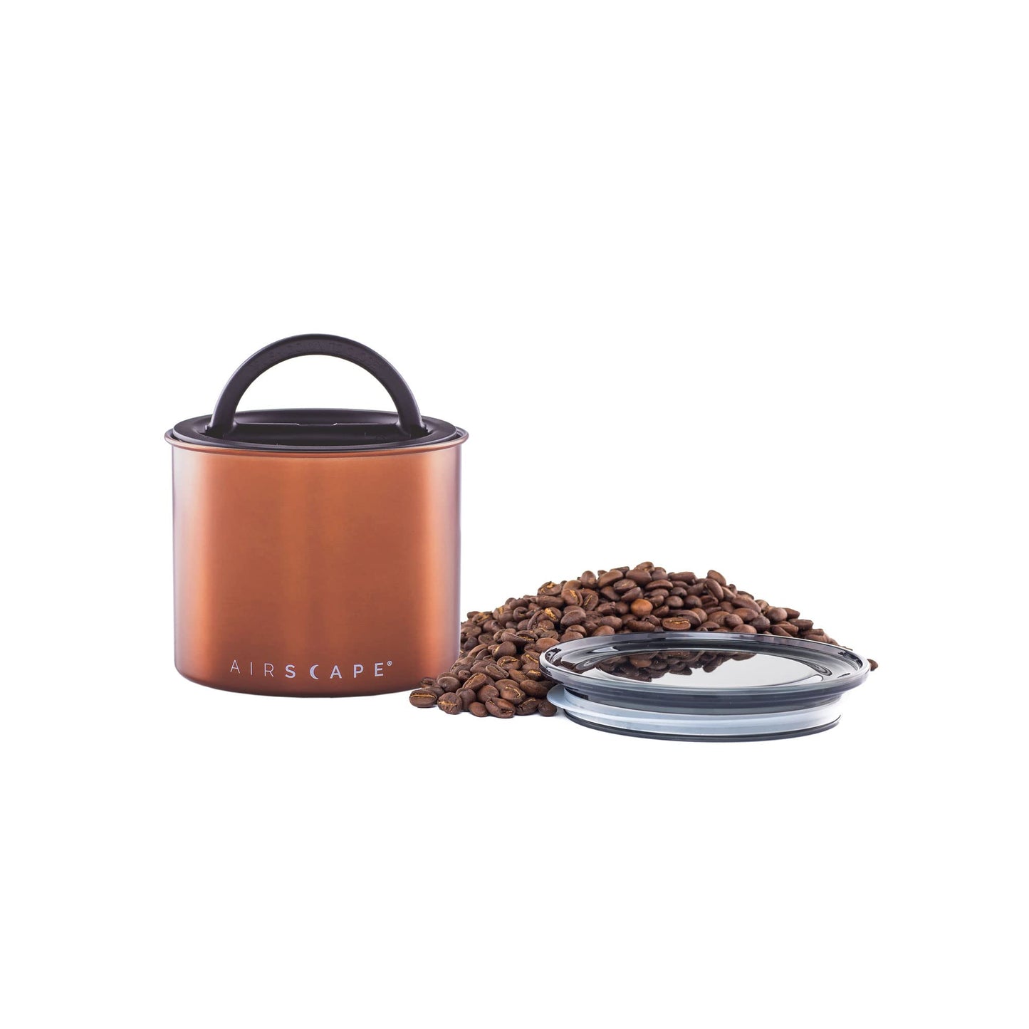 Kaffeedose mit luftdichtem Deckel, Kupfer Small
