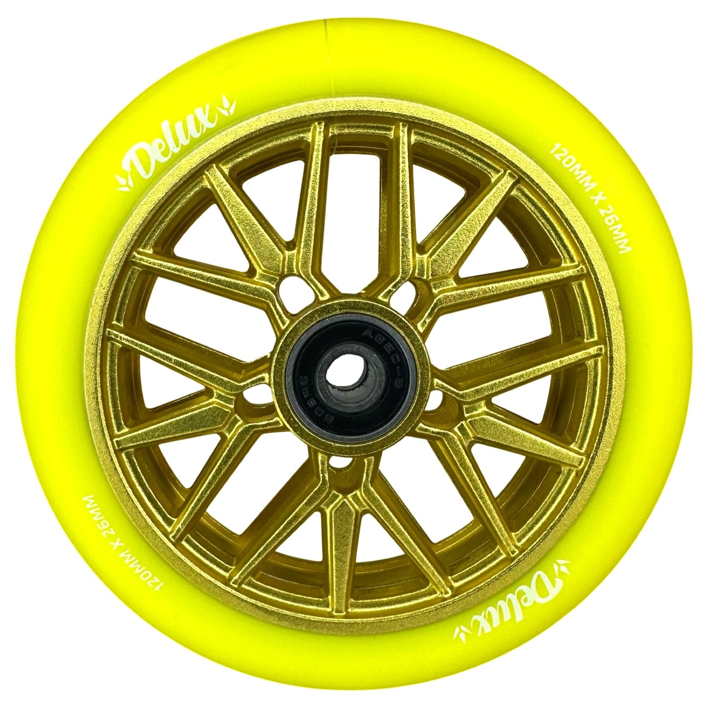 Hollow Core Stunt-Scooter-Rad, 120mm, Deluxe Gold / Gelb 120mm