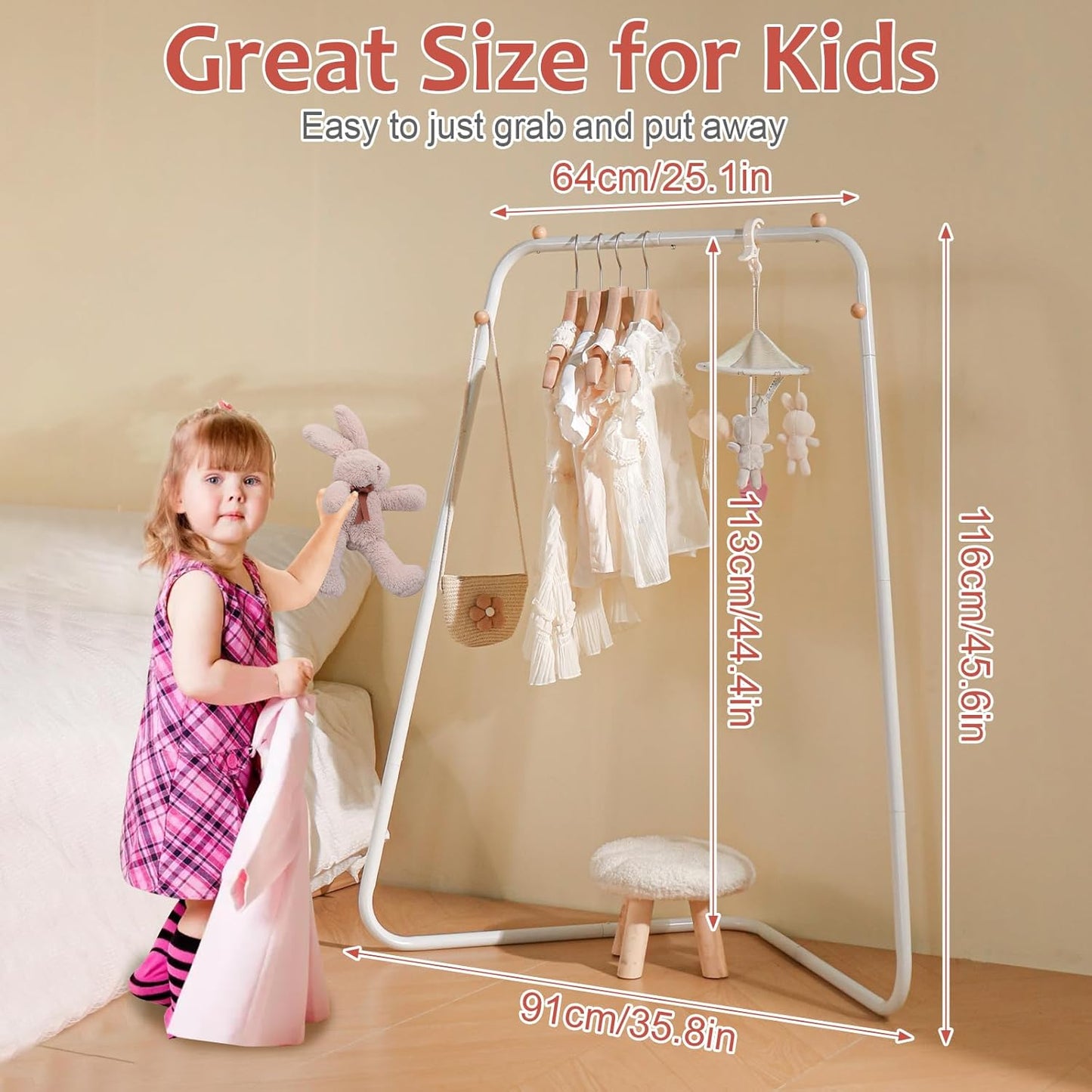 Kinder Kleiderständer, Ecke
