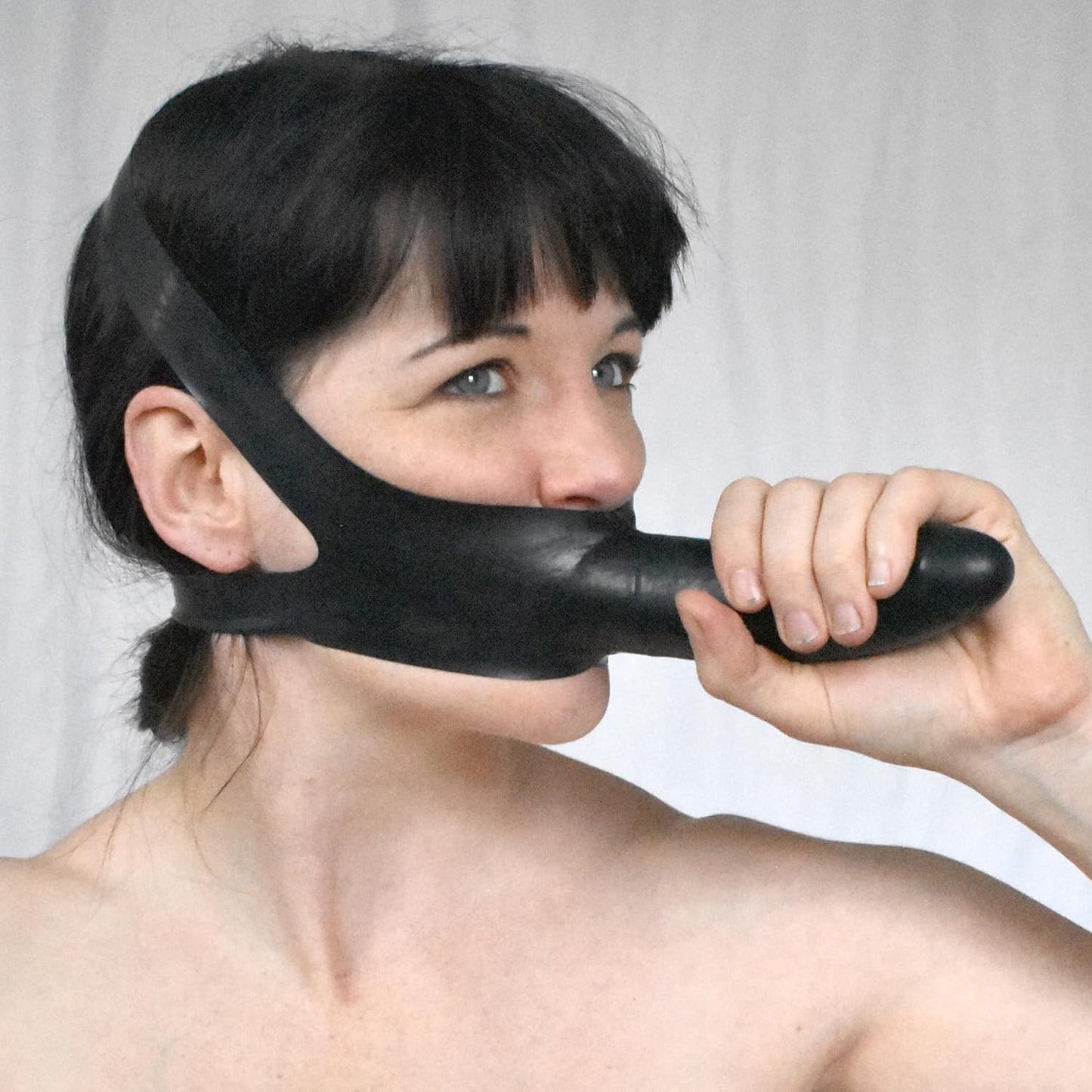 Dildo Mundknebel für BDSM und Bondage, Schwarz
