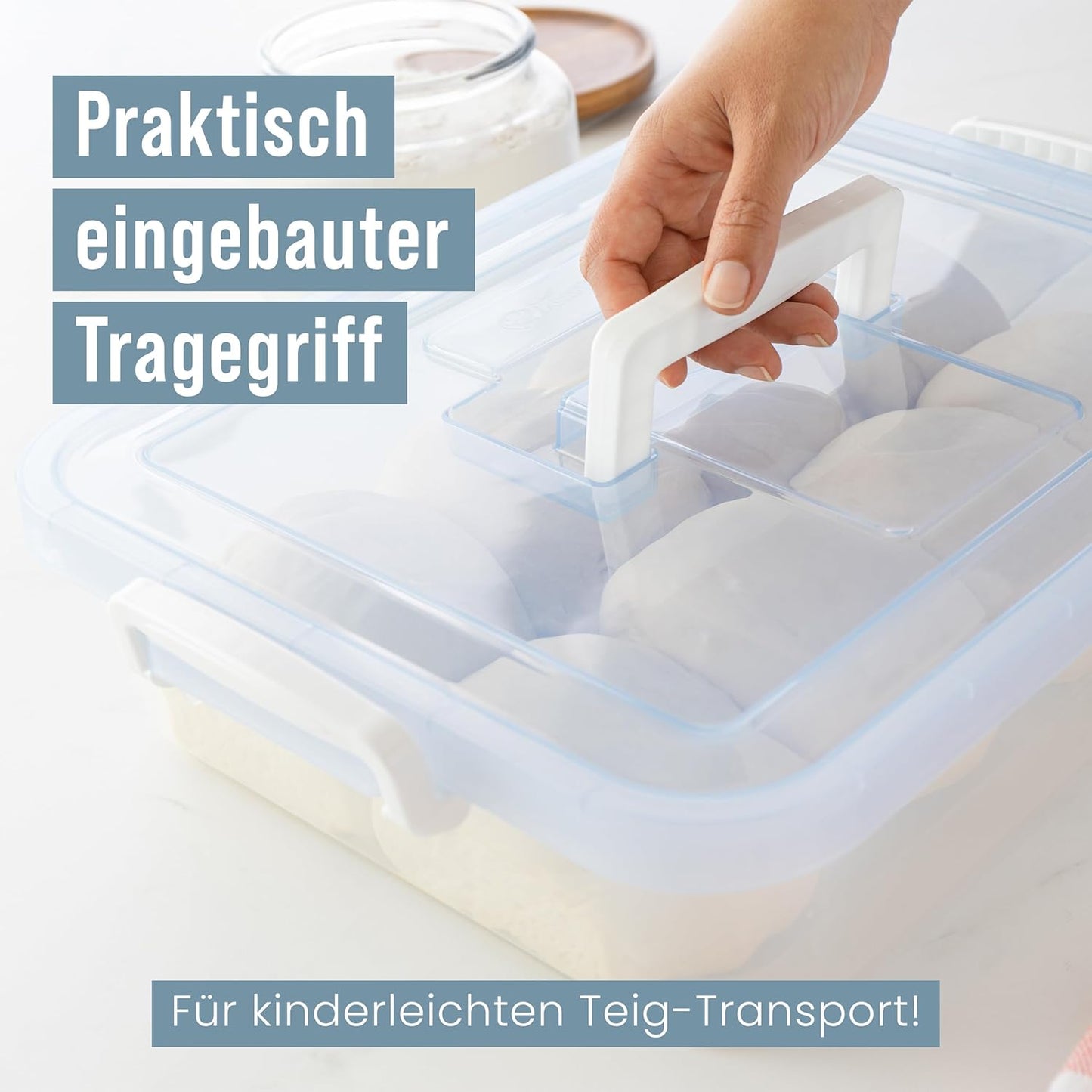 2er-Pack Pizzaballenbox mit Deckel, Blau 44 x 34 cm (2er-Pack)