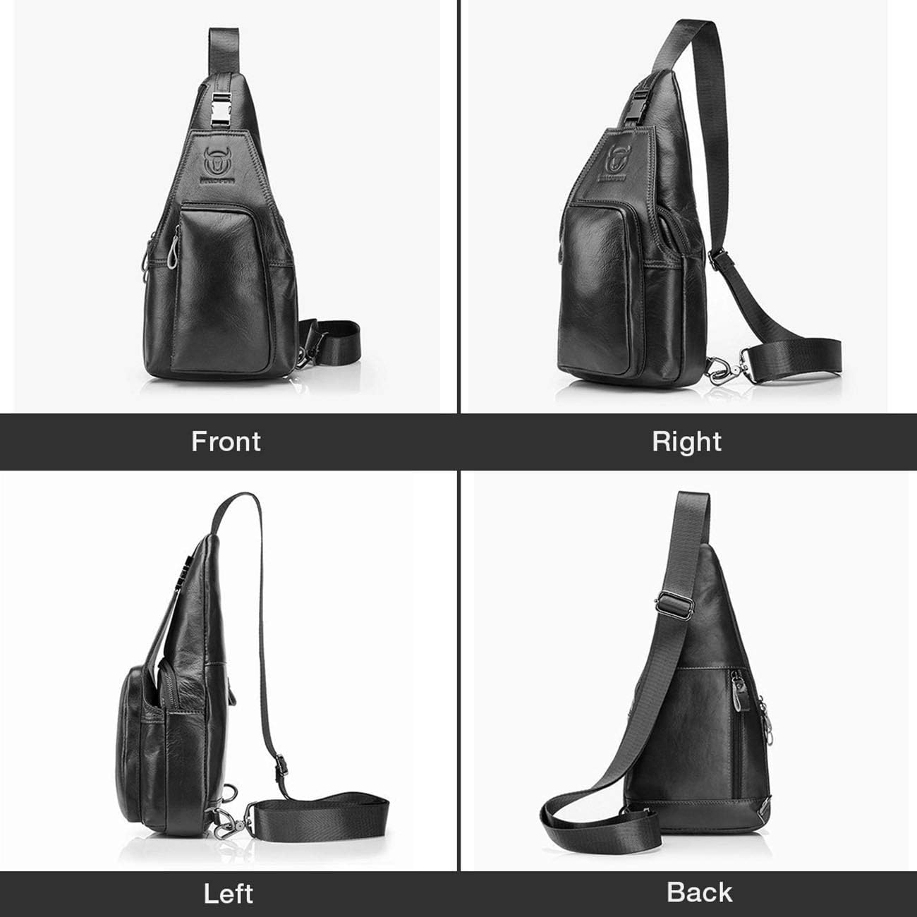 Ledertasche für Herren - Schulter-/Brusttasche