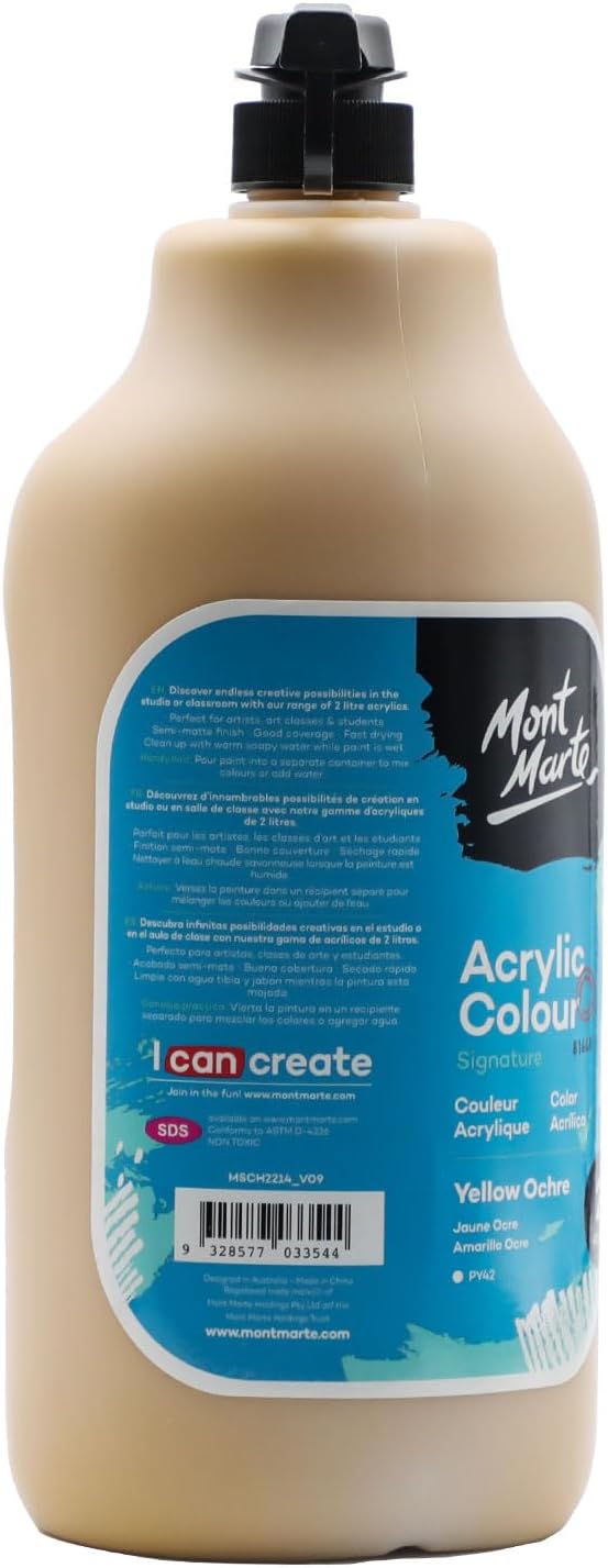 Discovery School Acrylfarbe mit Pumpendeckel, Ockergelb