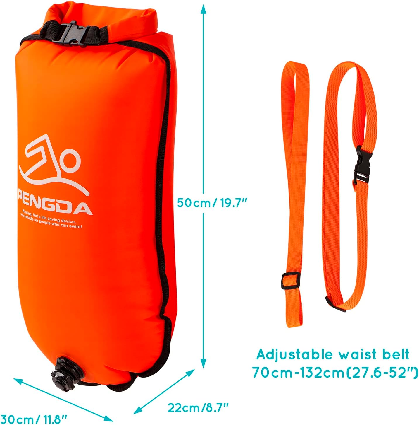 Schwimmboje mit Trockensack, orange