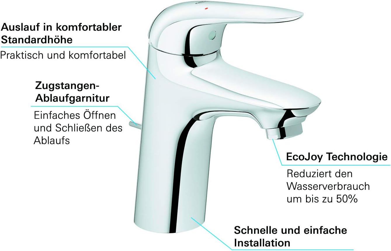 Einhand-Waschtischbatterie S-Size, S ; geschlossener Metall-Hebelgriff (chrom) ; Chrom
