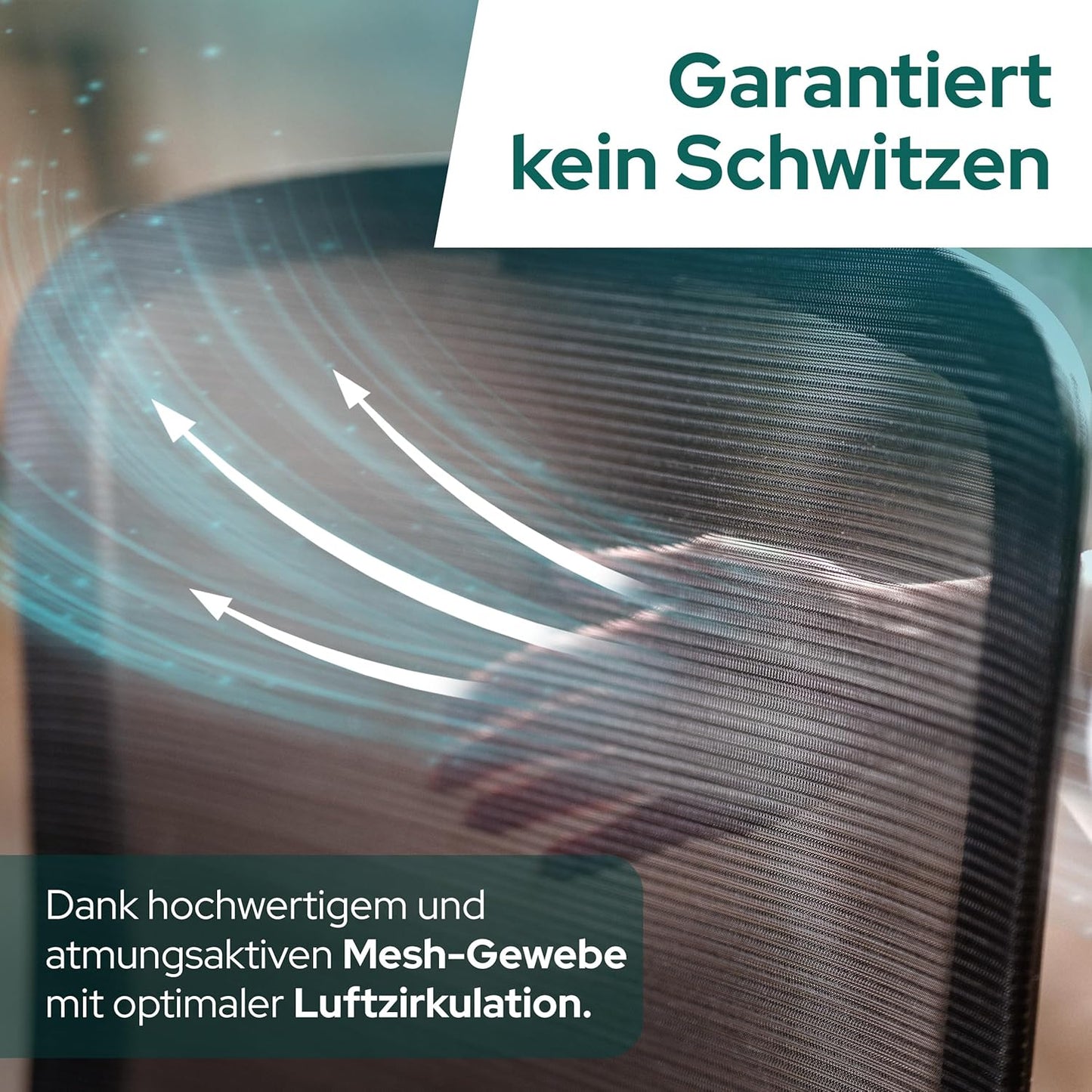 Ergonomischer Bürostuhl mit 3D Armlehnen & Lordosenstütze, Ohne Kopfstütze Schwarz / Rot