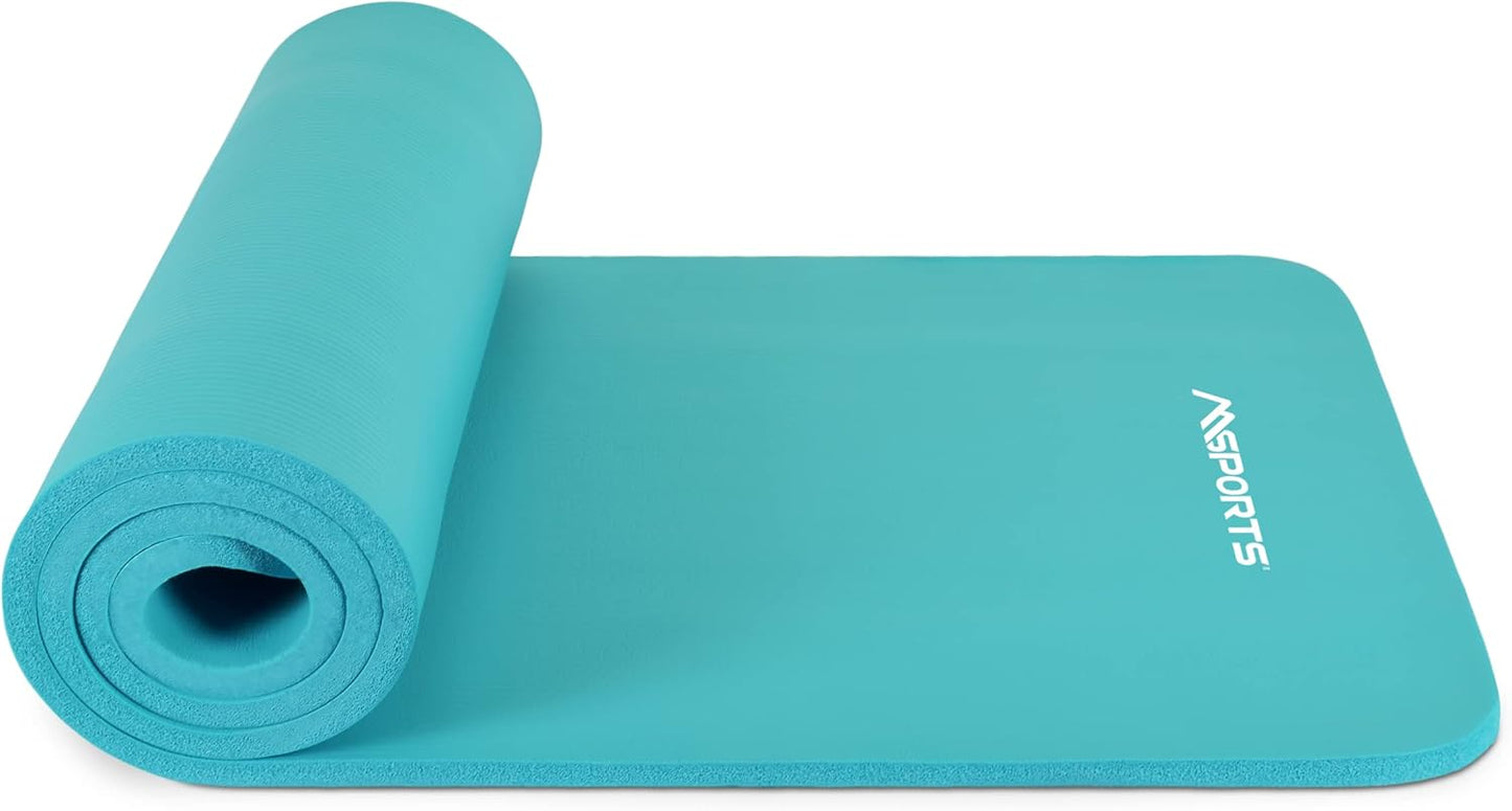 Gymnastik- & Yogamatte mit Übungsposter (183 x 61 x 1 cm), Türkis 183 x 61 x 1 cm