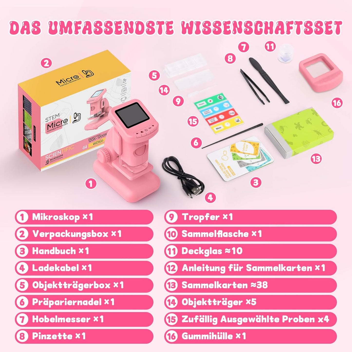 Digitales Kindermikroskop, PINK-2