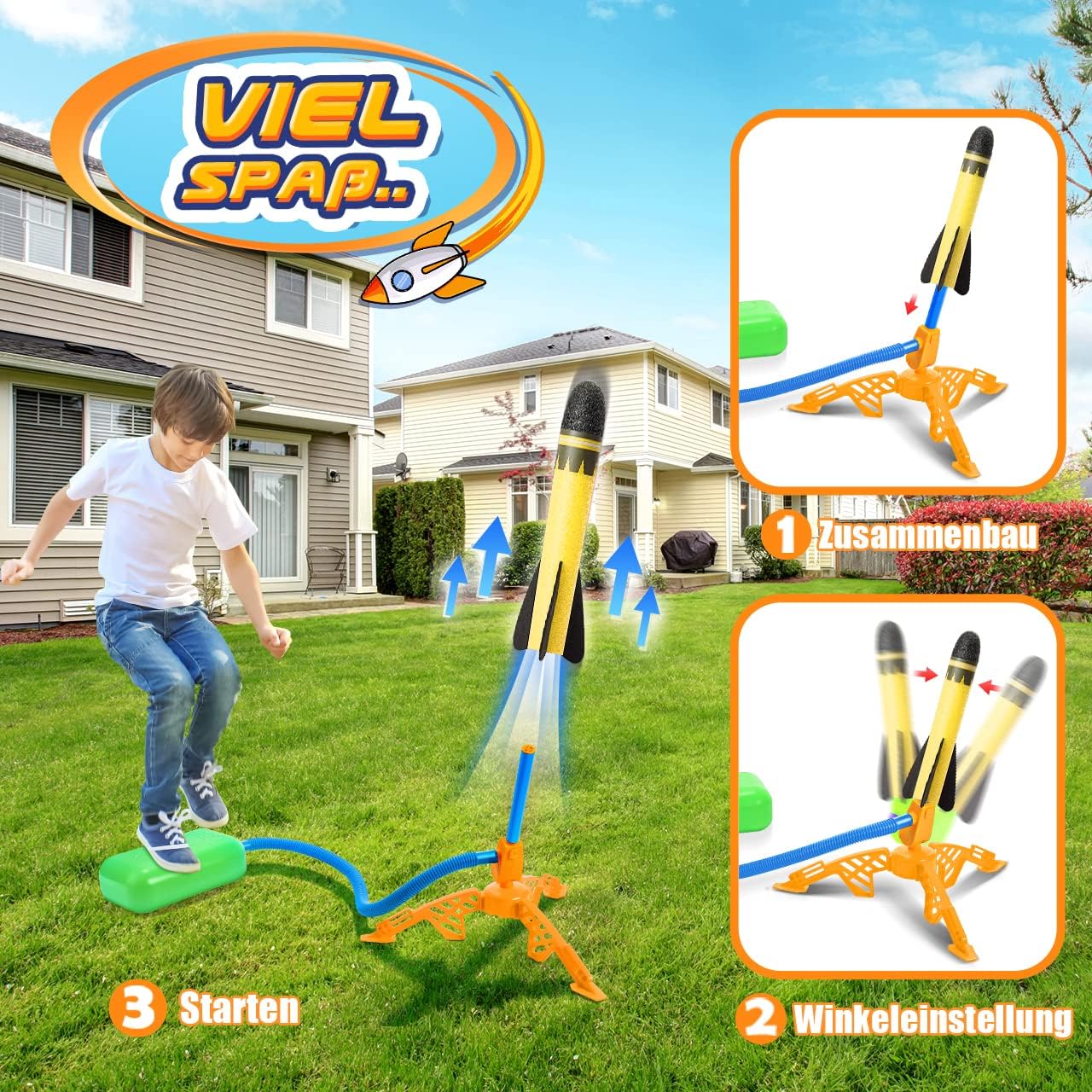 Raketen-Spielzeug für Kinder, 6 Raketen