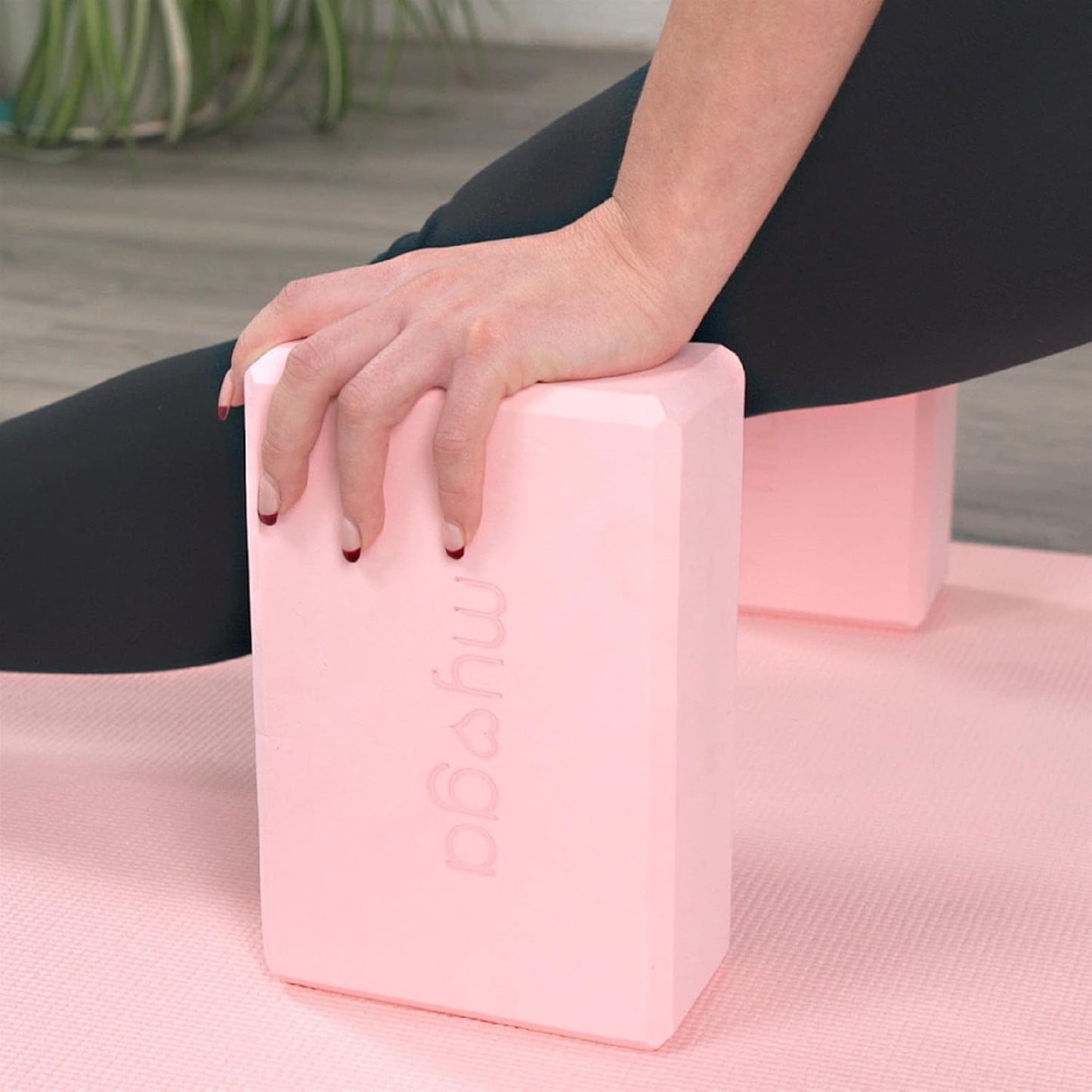 Yoga-Starter-Set mit Matte, Blöcken & Gurt, Rosa