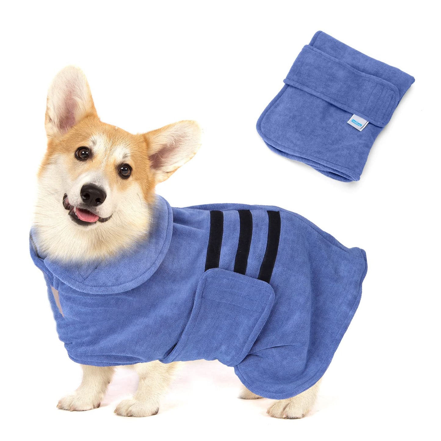 Hundebademantel, M Blau