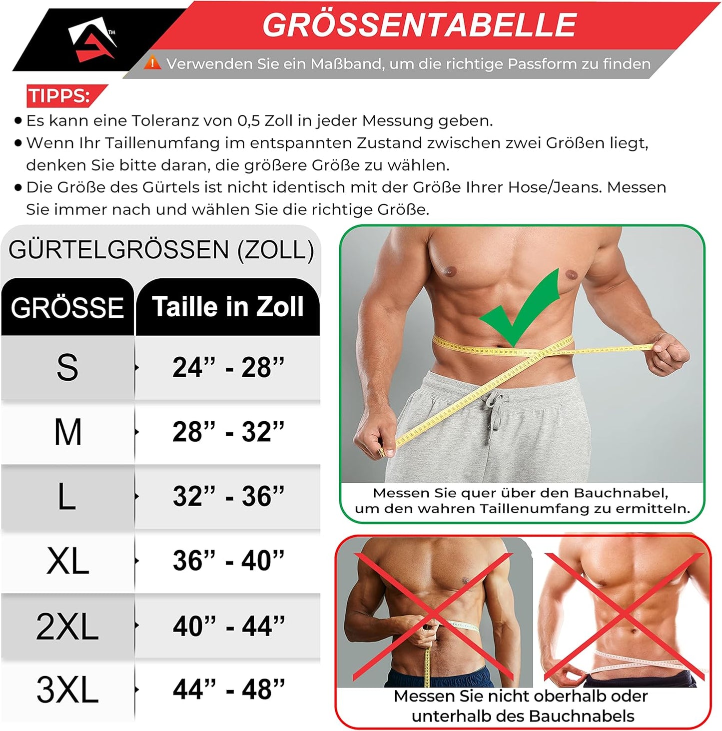 Gewichthebergürtel mit Lendenwirbelstütze, XXL 40"-44" Schwarz/Gold 4 Zoll