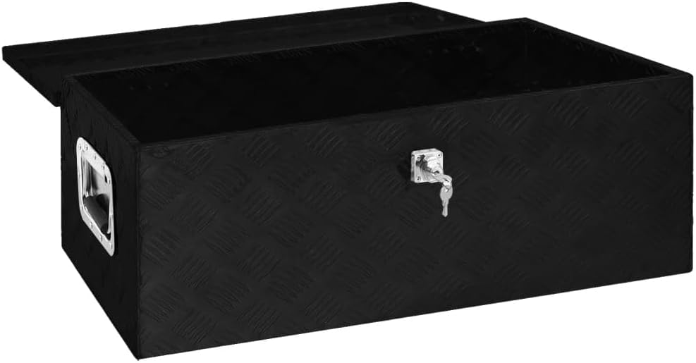 Aluminium-Aufbewahrungsbox (80 x 39 x 30 cm), 80 x 39 x 30 cm Schwarz