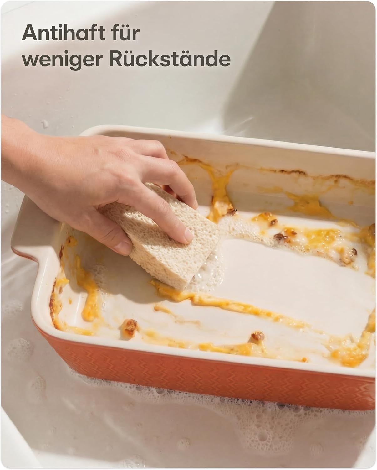 Auflaufform mit extra hohem Rand, Rot