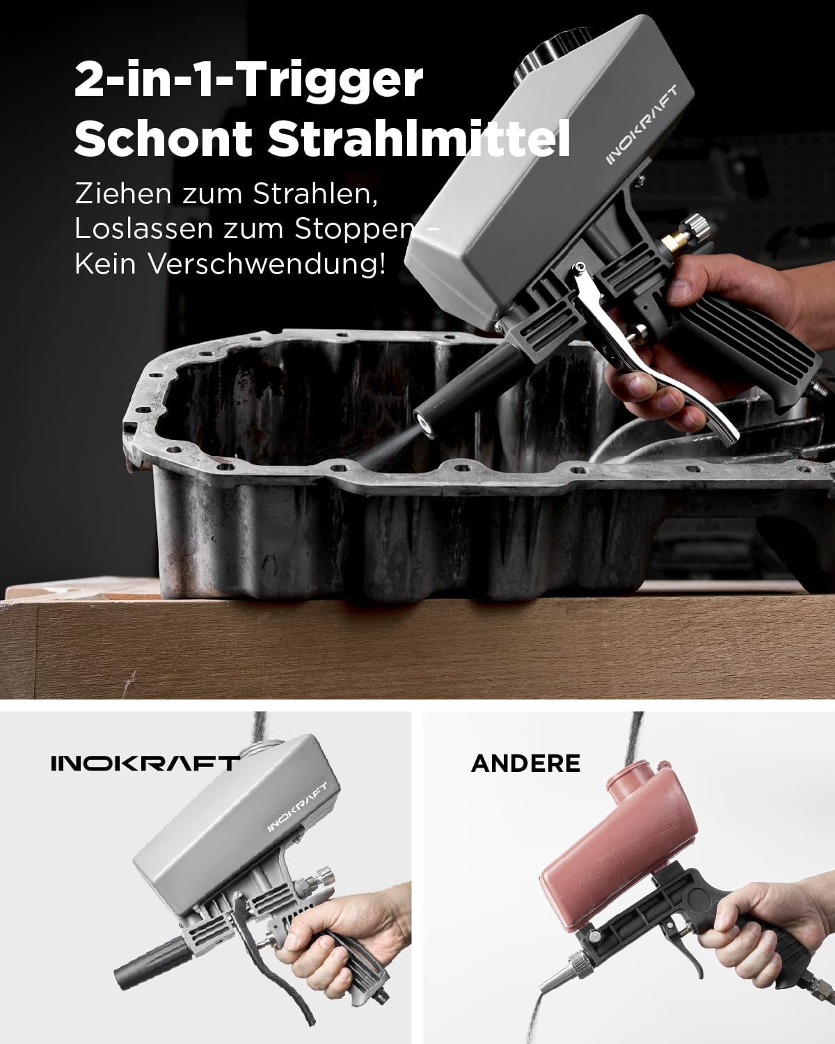Tragbare Sandstrahlpistole, Sandstrahler Premium Set