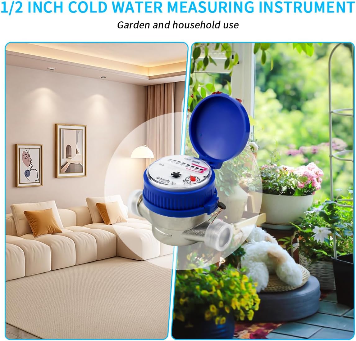 Garten-Wasserzähler mit Zubehör 1/2 Zoll
