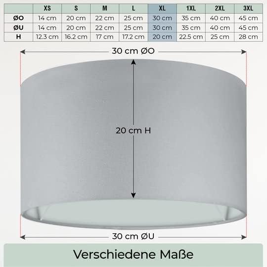 Lampenschirm, Grau Ø30cm | Höhe 20cm