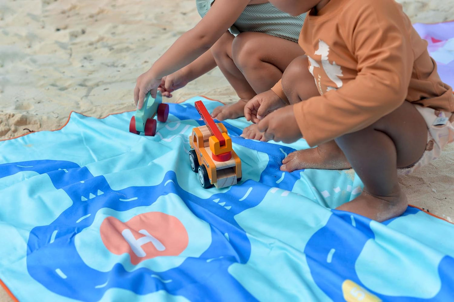 Strand- und Poolhandtuch für Kinder, Strasse L - 180 x 100cm