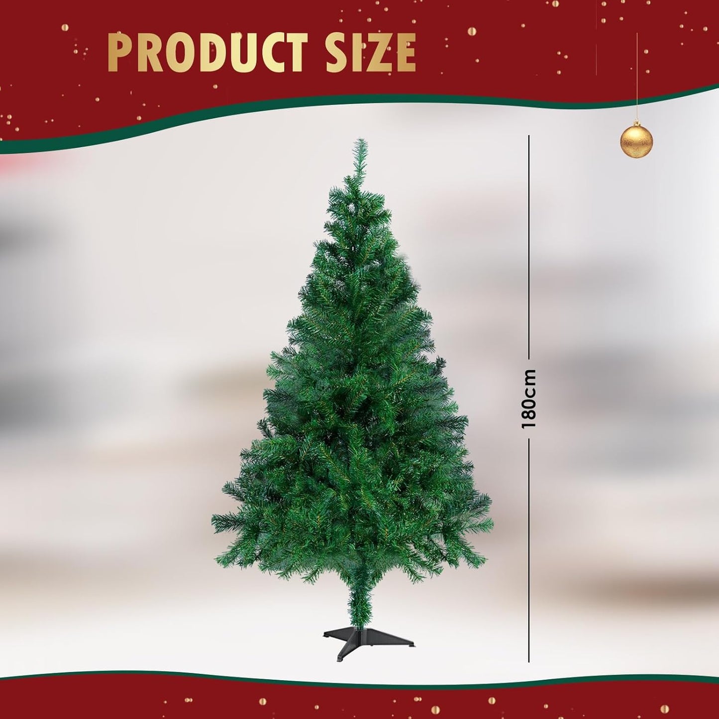 Künstlicher Weihnachtsbaum Nordmanntanne 180 cm, Grün 180 cm