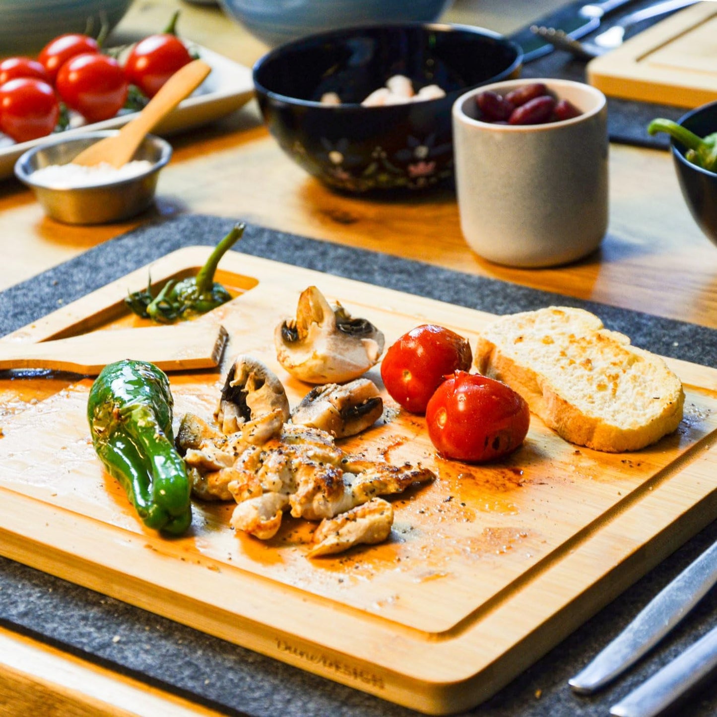 Raclette-Teller-Set für 2 Personen, 2er Set mit Spatel