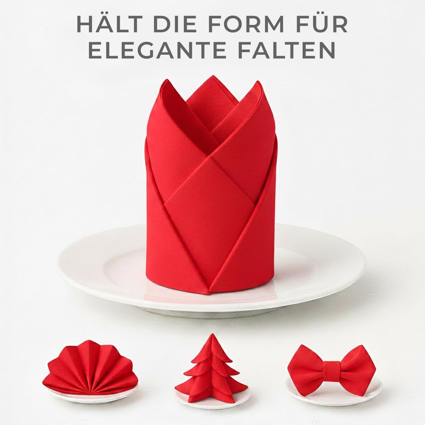 12er-Set Stoffservietten, Rot