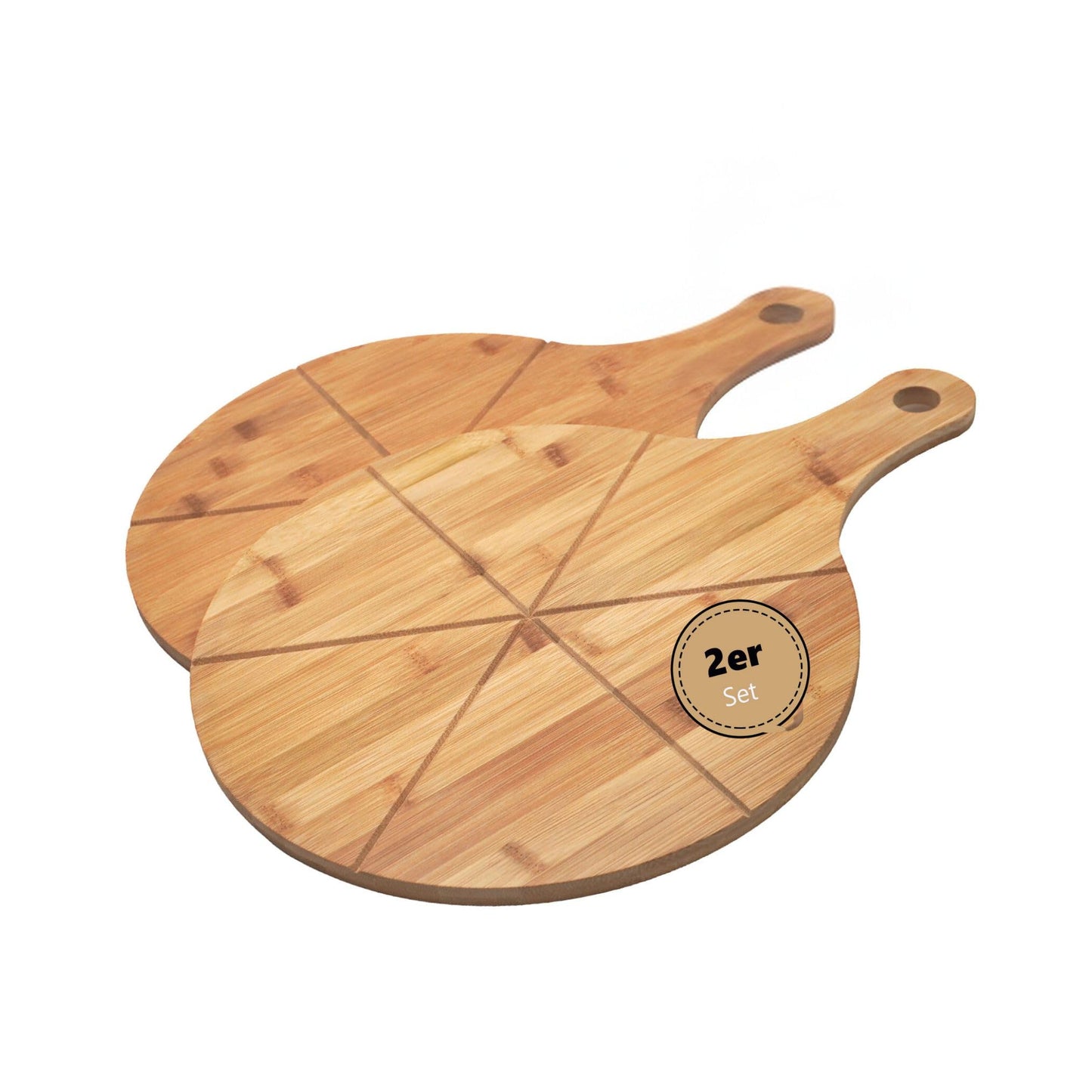 2er Pizzateller-Set mit Griff, 2er Set