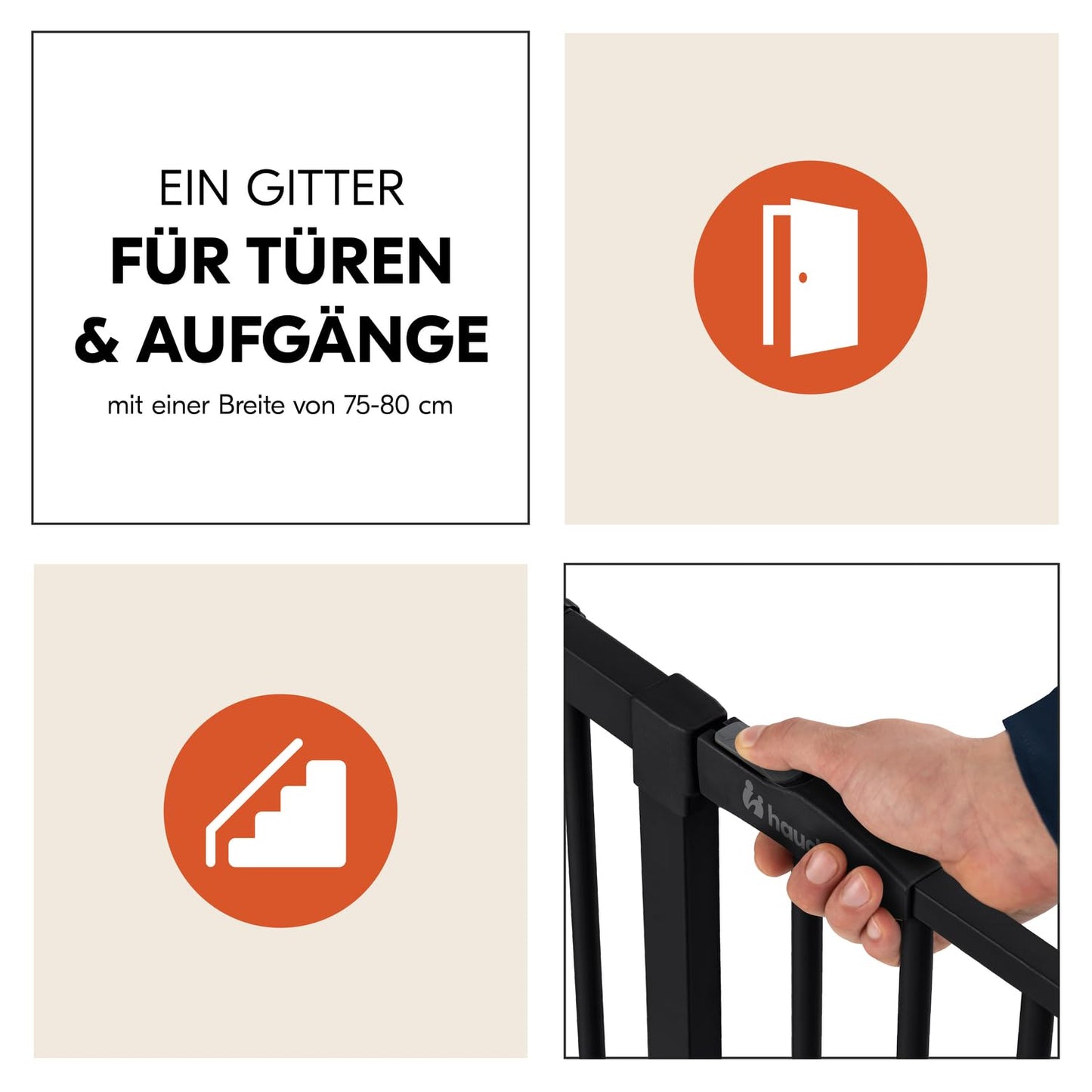 Clear Step, Basisgitter 75 - 80 cm Schwarz