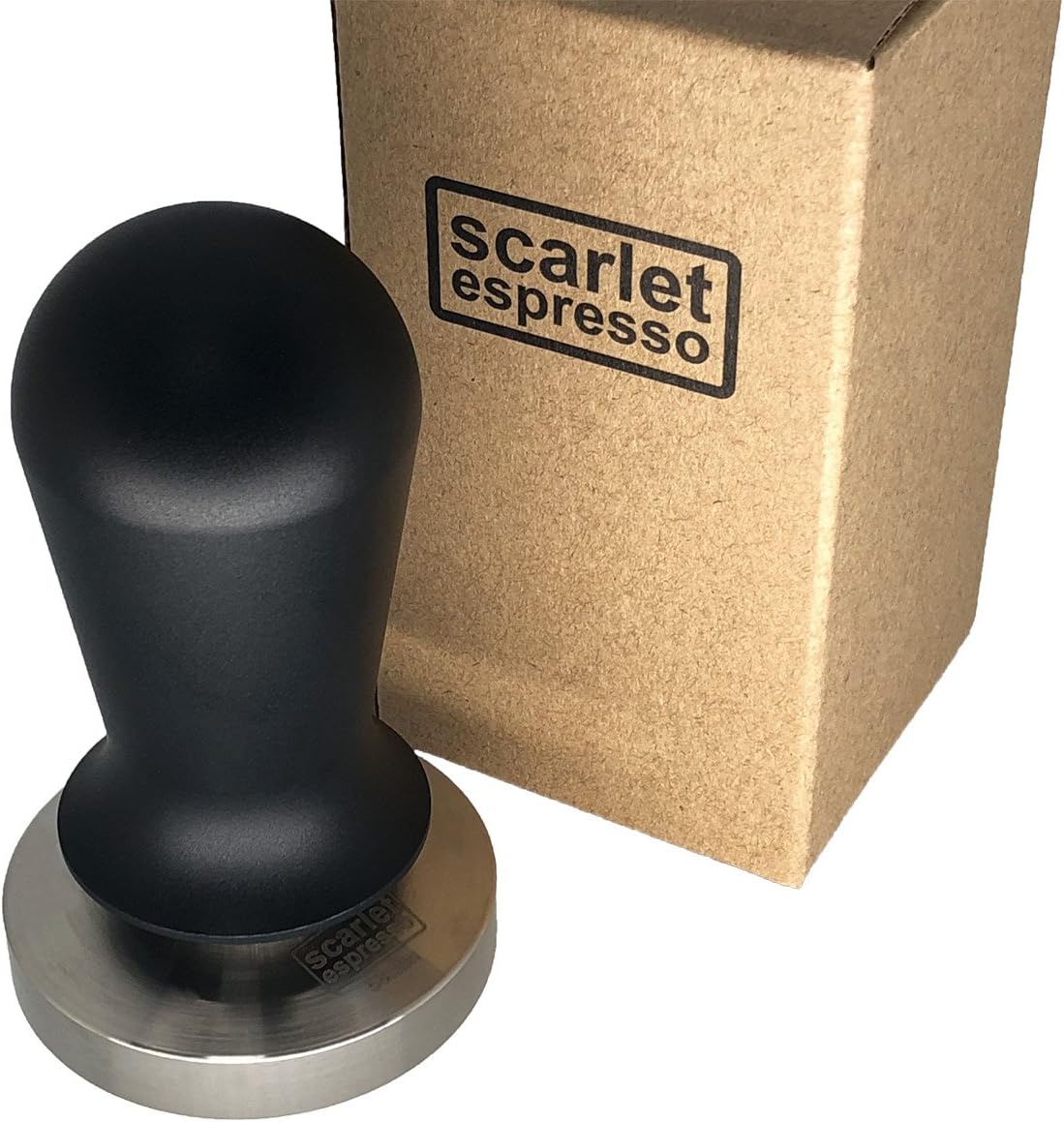Espresso Tamper Perfetto mit Tamperablage, Set (49 mm + Tamperablage) Schwarz