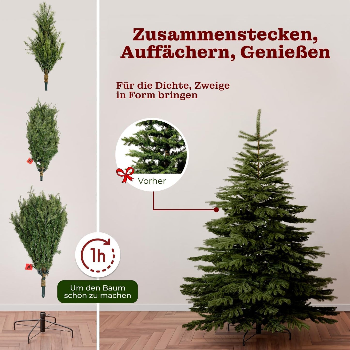 Künstlicher Weihnachtsbaum, 210 cm LED