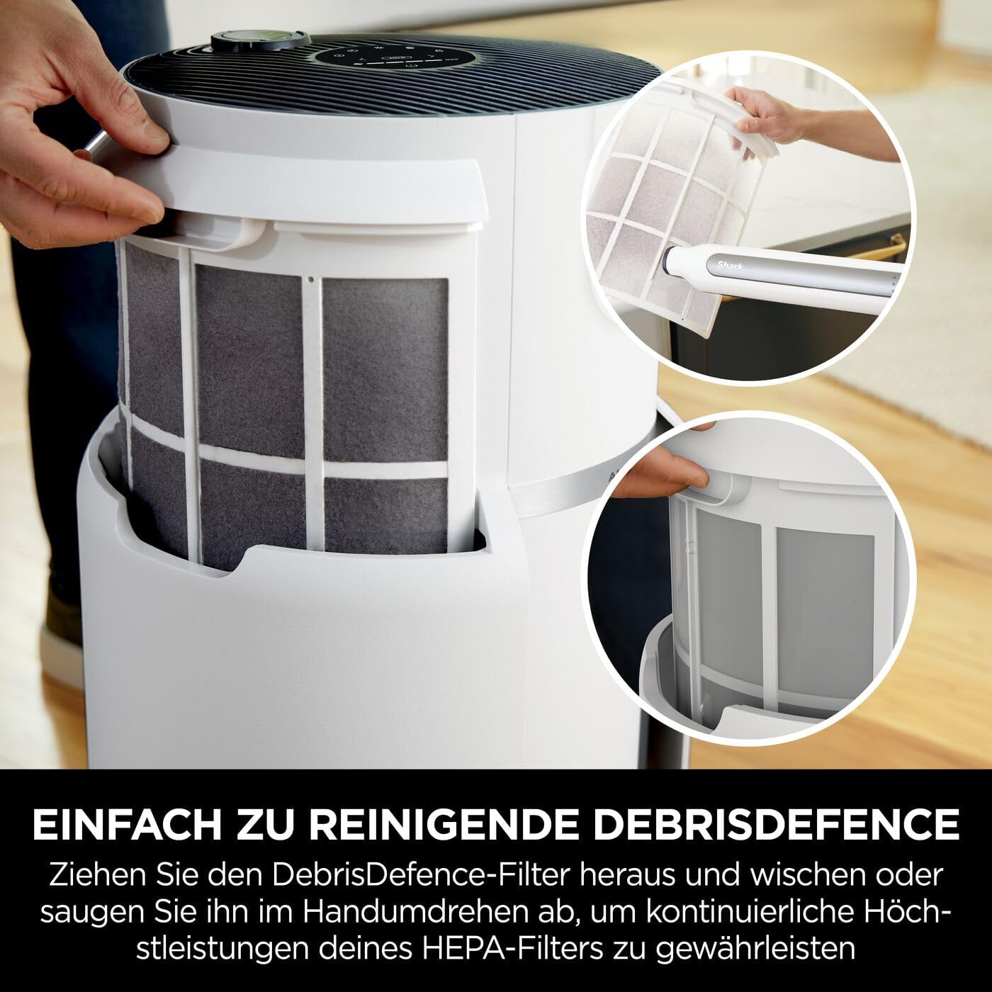 NeverChange Luftreiniger HP300, für 130sqm Raumgröße Weiß