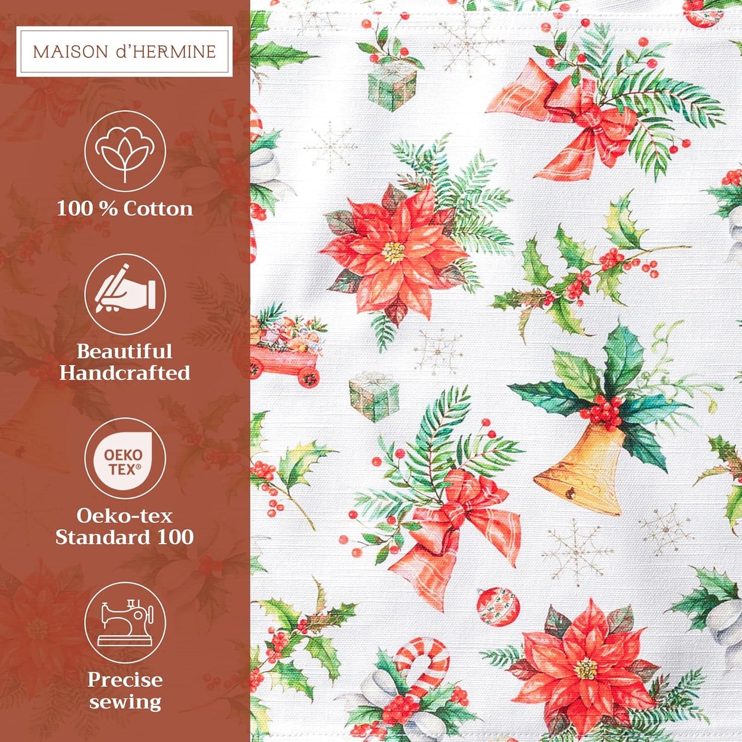Dekoratives 4er-Tischset mit Weihnachtsmotiven, 02 - Chromo